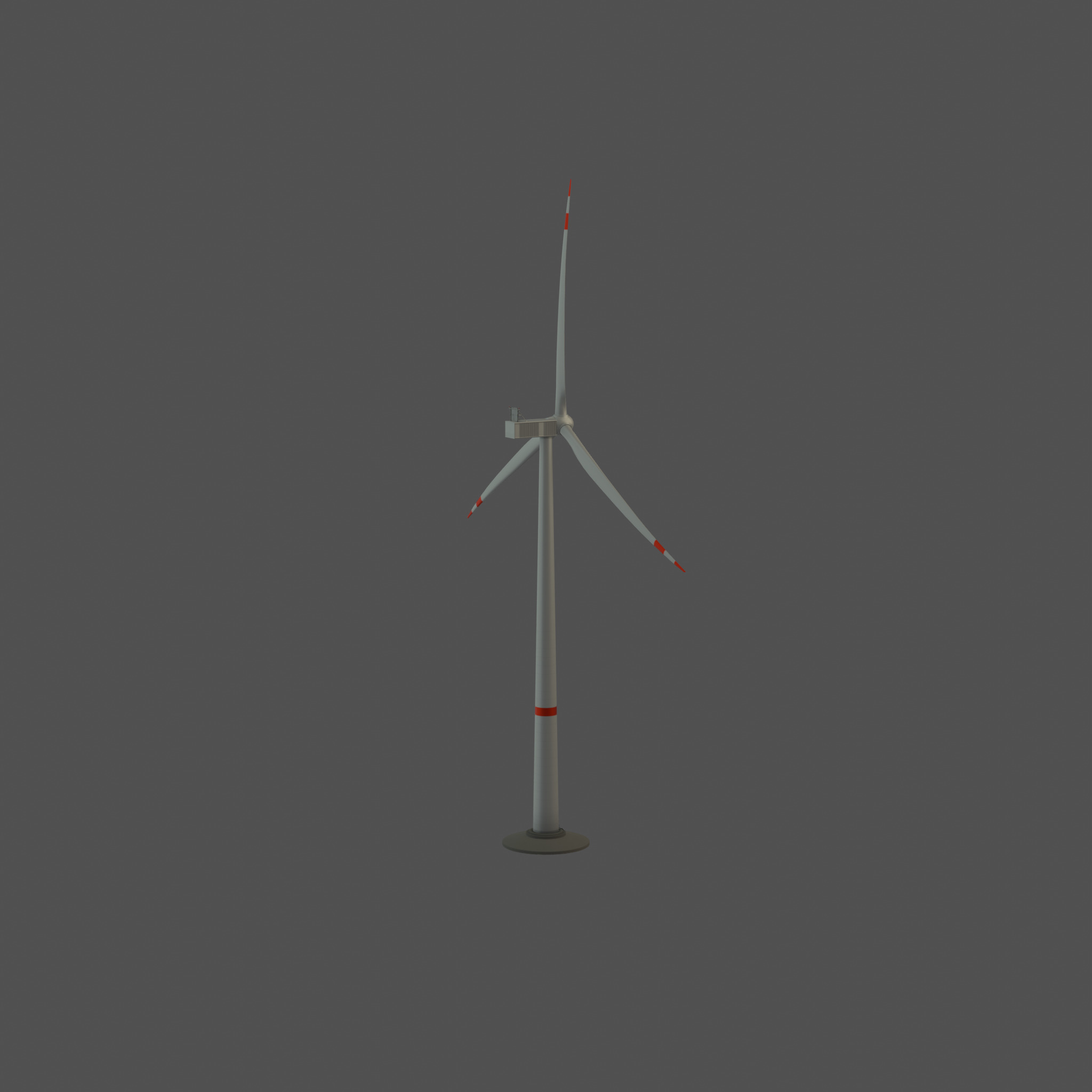 Wind-turbine with foundation V1 H-138 RD 162 m Low-poly 3D model_53