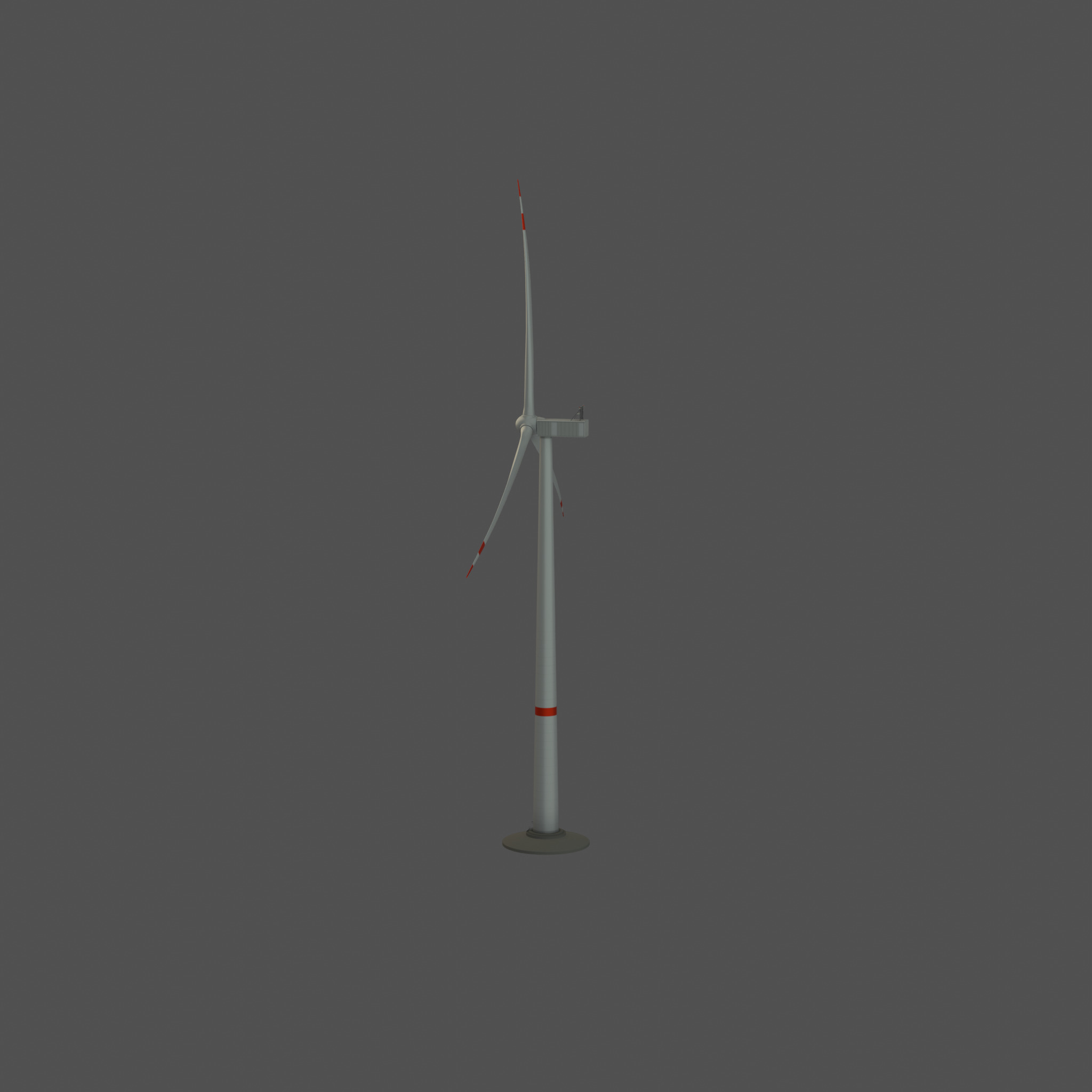 Wind-turbine with foundation V1 H-138 RD 162 m Low-poly 3D model_41