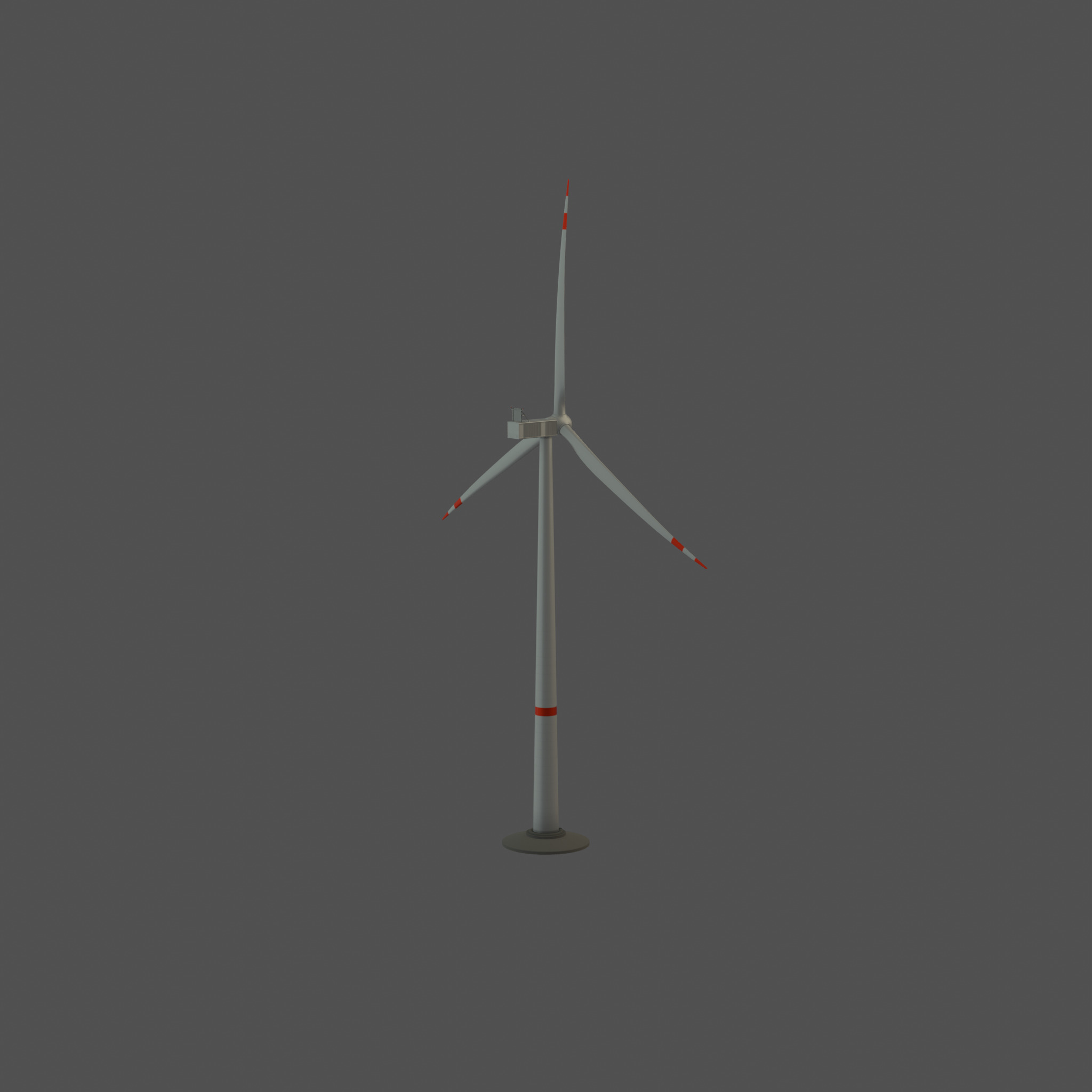 Wind-turbine with foundation V1 H-138 RD 162 m Low-poly 3D model_54