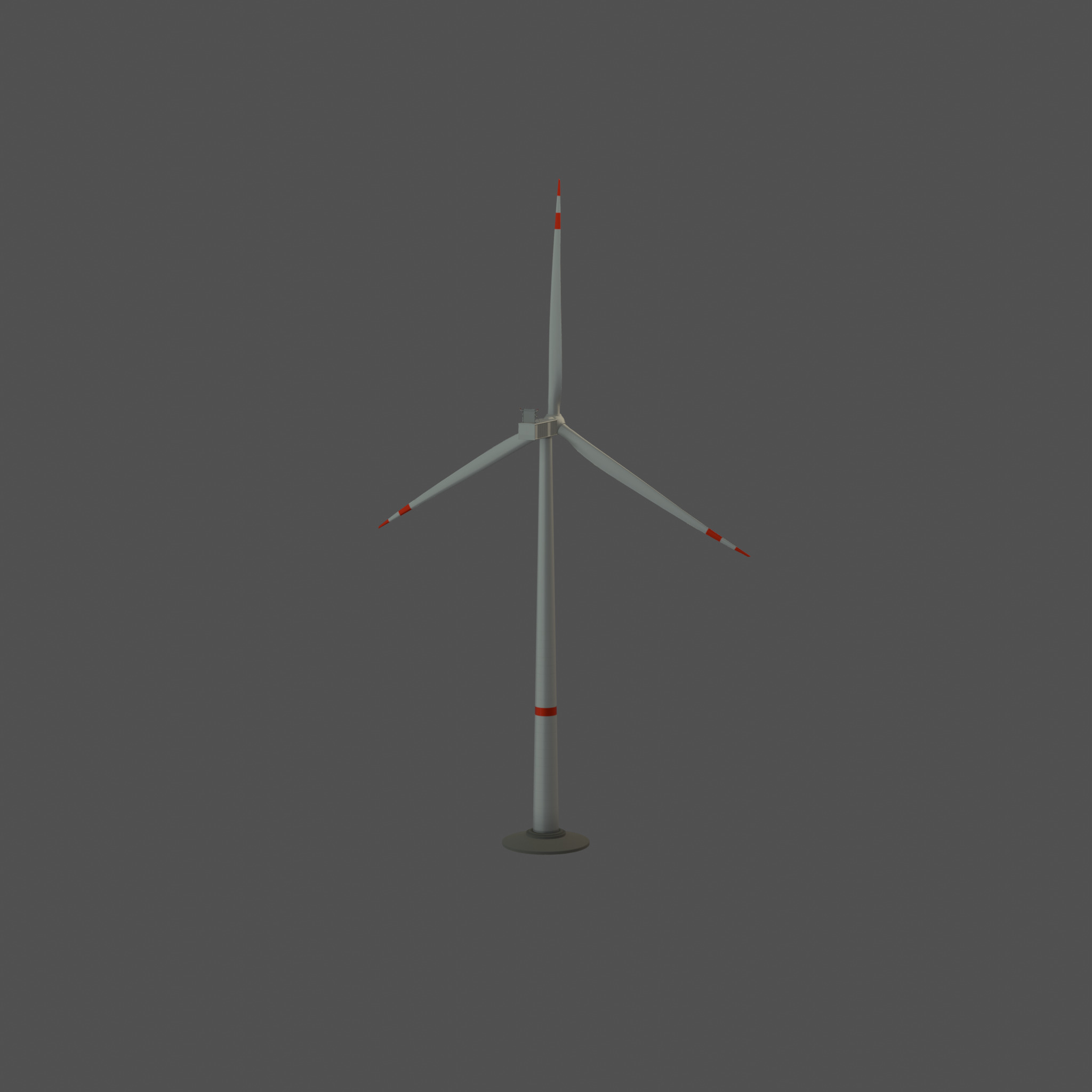 Wind-turbine with foundation V1 H-138 RD 162 m Low-poly 3D model_60