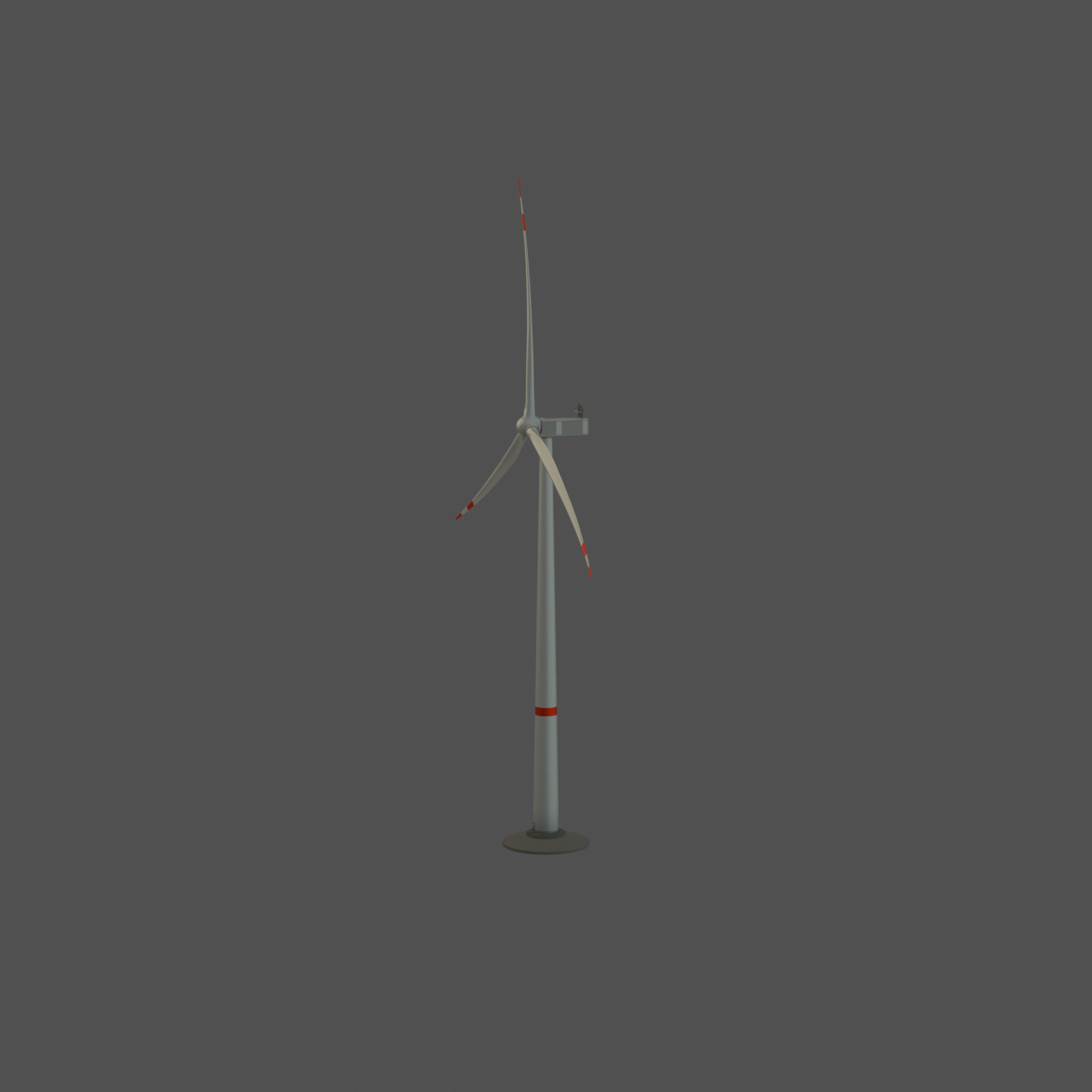 Wind-turbine with foundation V1 H-138 RD 162 m Low-poly 3D model_55