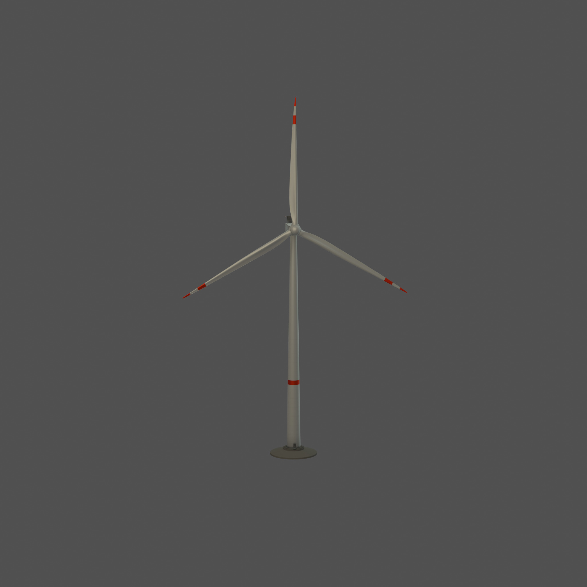 Wind-turbine with foundation V1 H-138 RD 162 m Low-poly 3D model_26