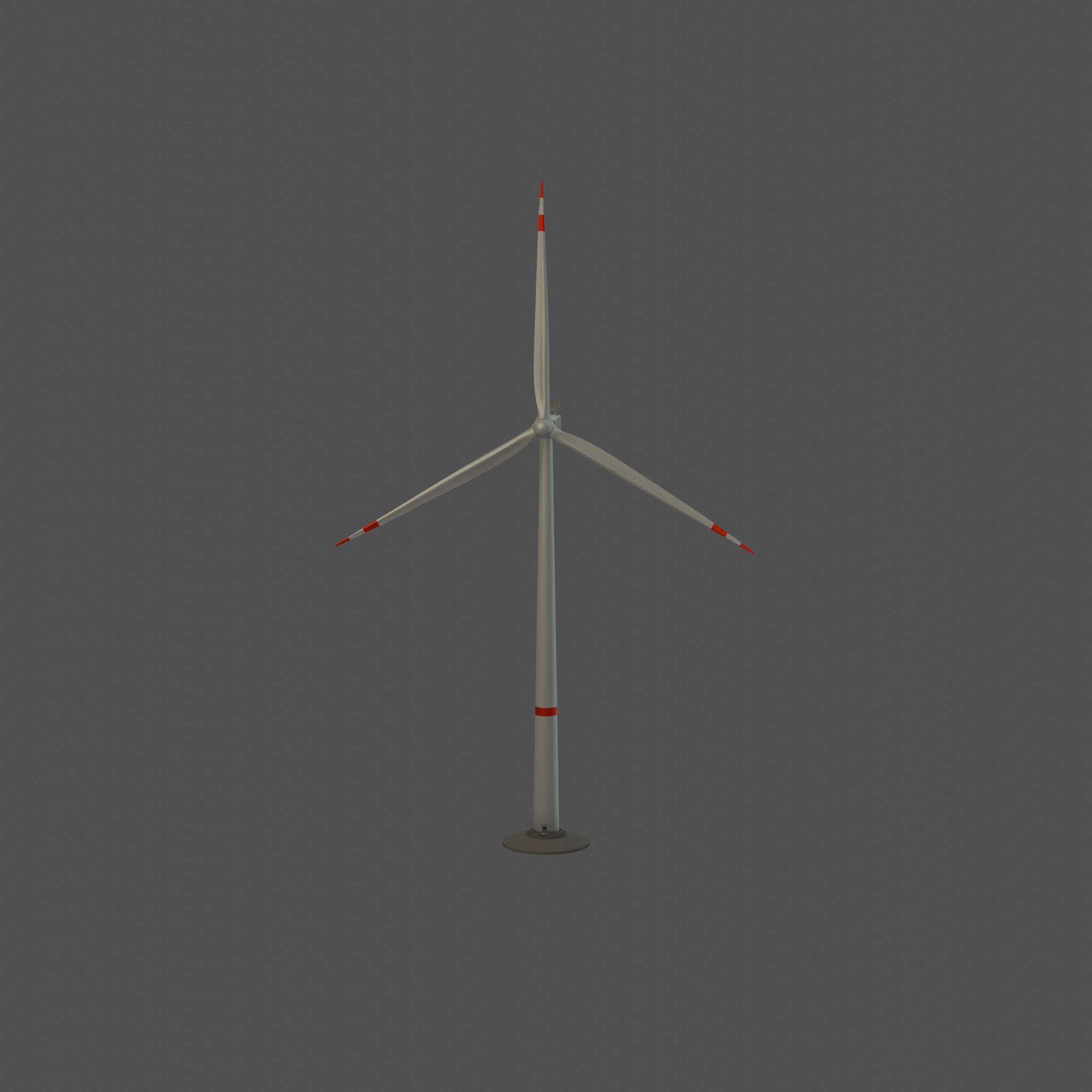Wind-turbine with foundation V1 H-138 RD 162 m Low-poly 3D model_47