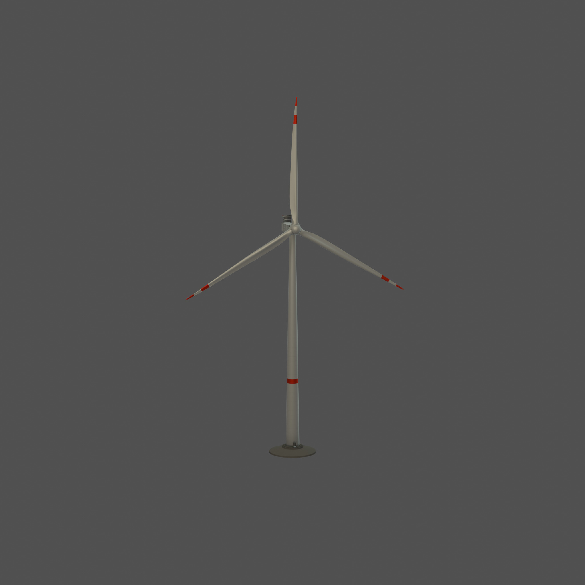 Wind-turbine with foundation V1 H-138 RD 162 m Low-poly 3D model_65