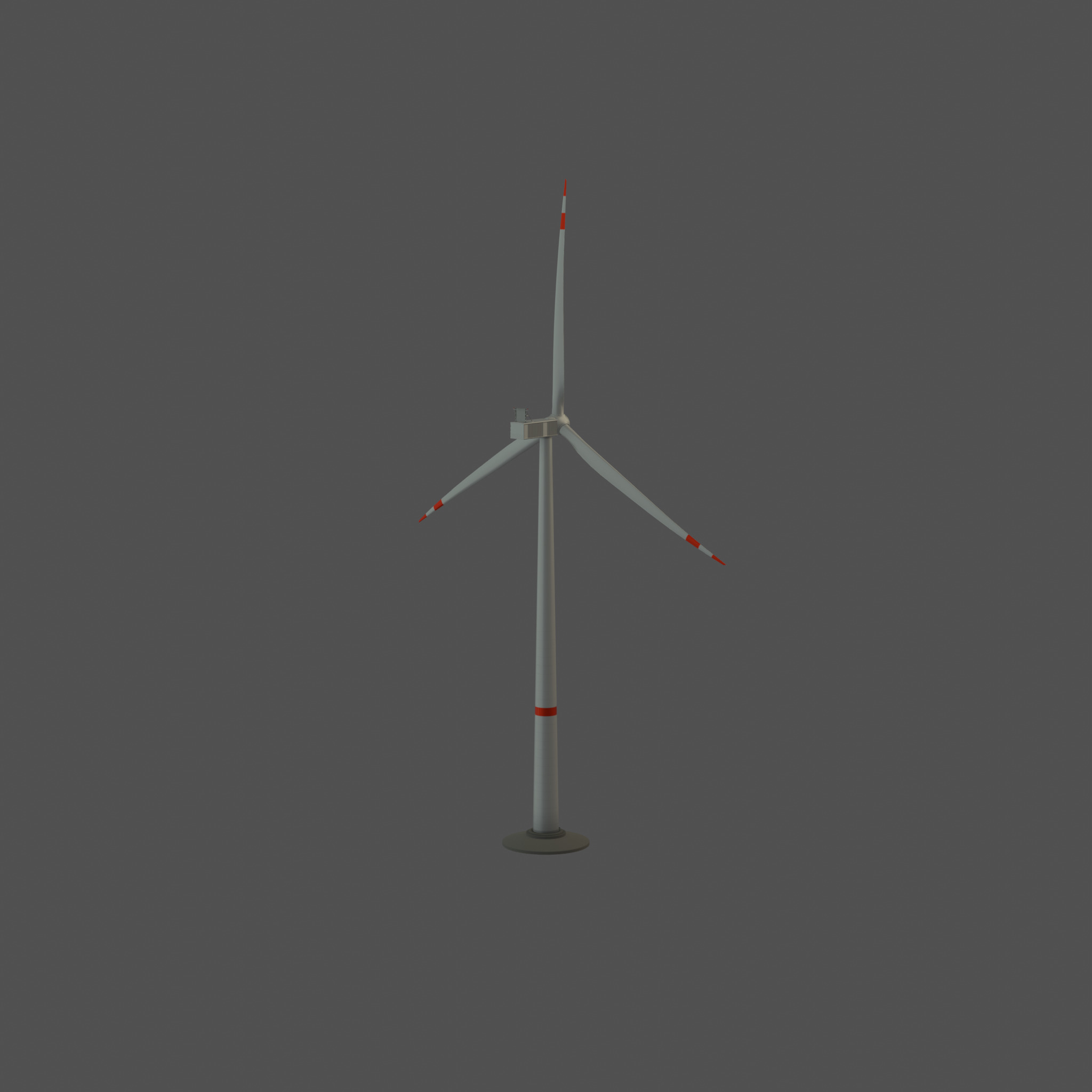 Wind-turbine with foundation V1 H-138 RD 162 m Low-poly 3D model_34