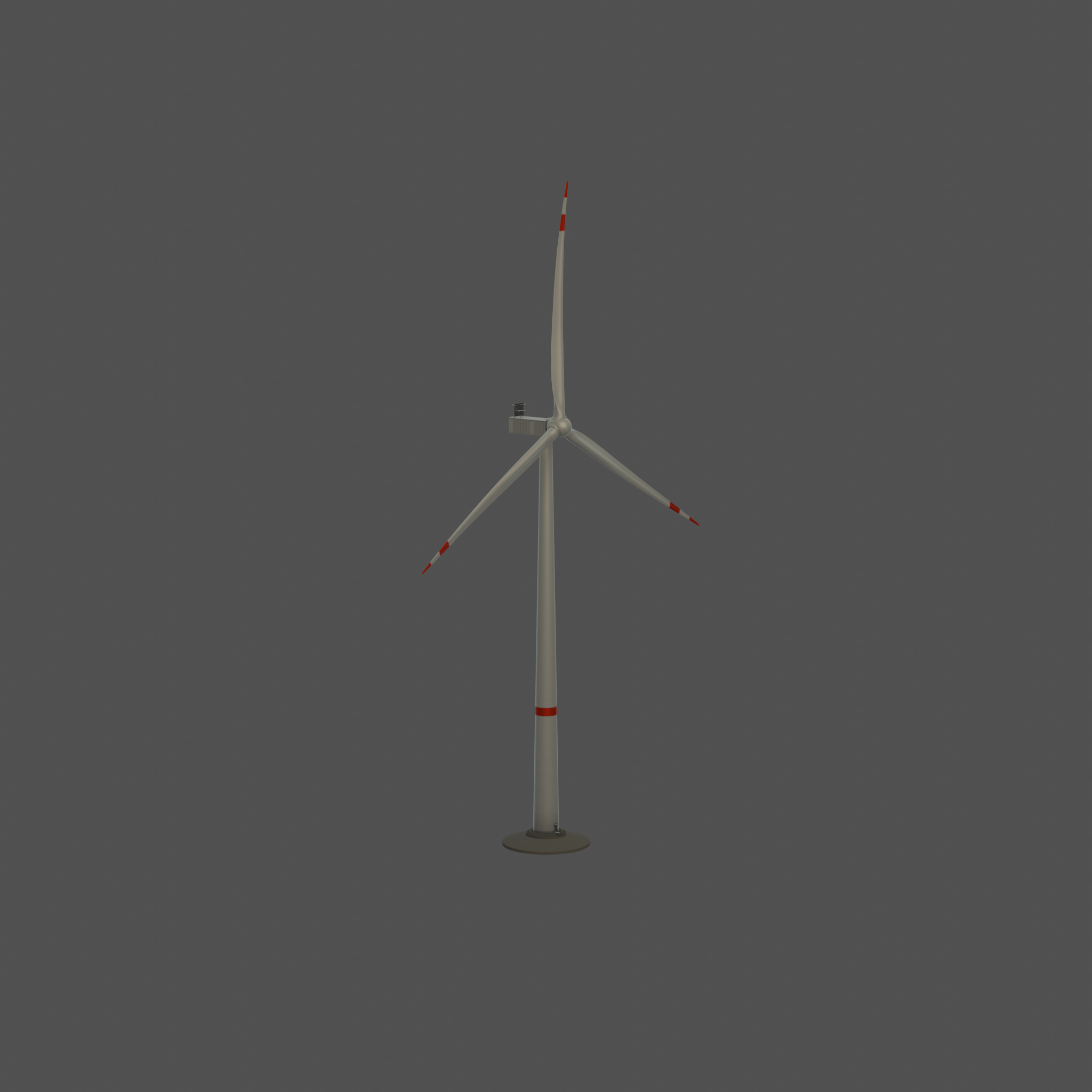 Wind-turbine with foundation V1 H-138 RD 162 m Low-poly 3D model_45