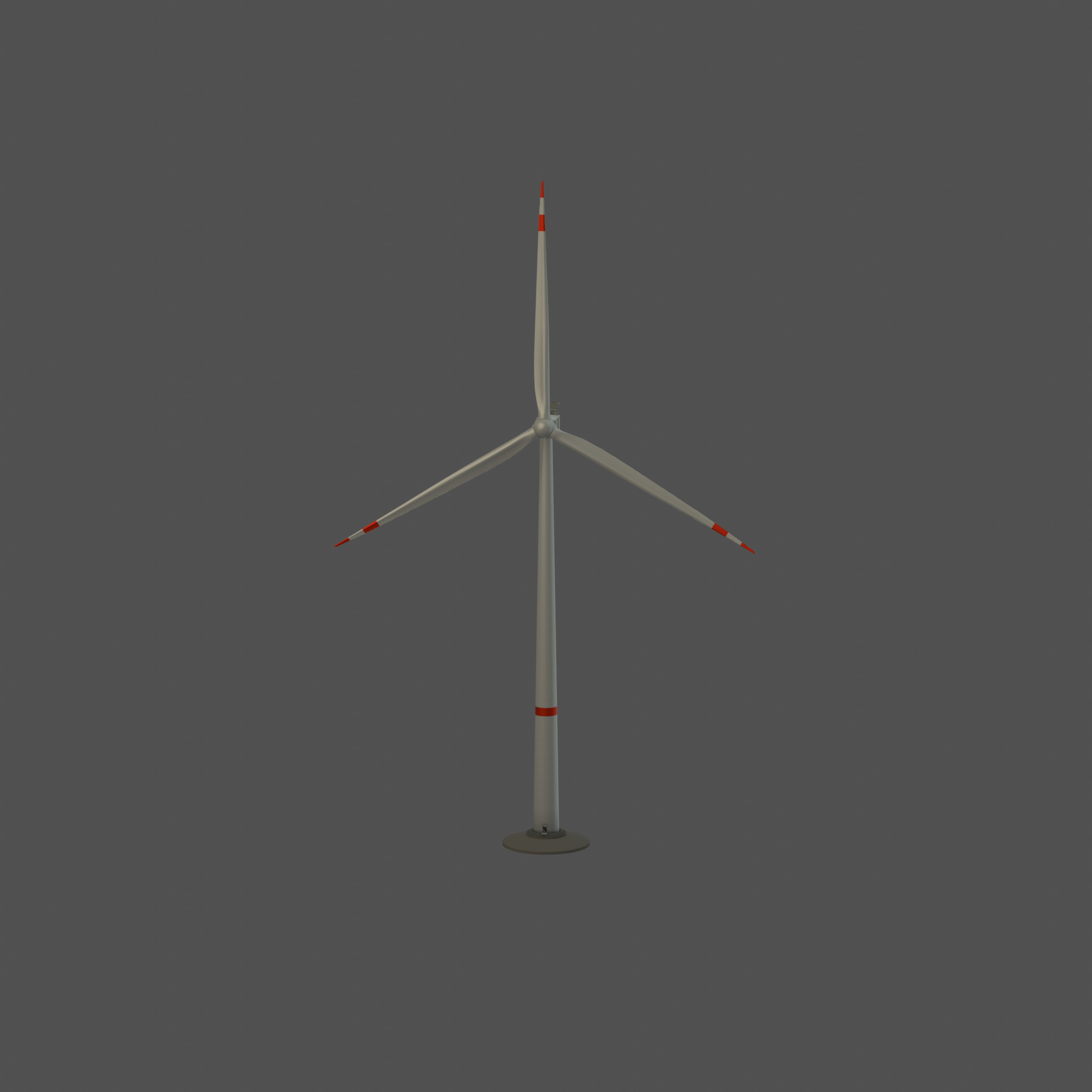 Wind-turbine with foundation V1 H-138 RD 162 m Low-poly 3D model_52