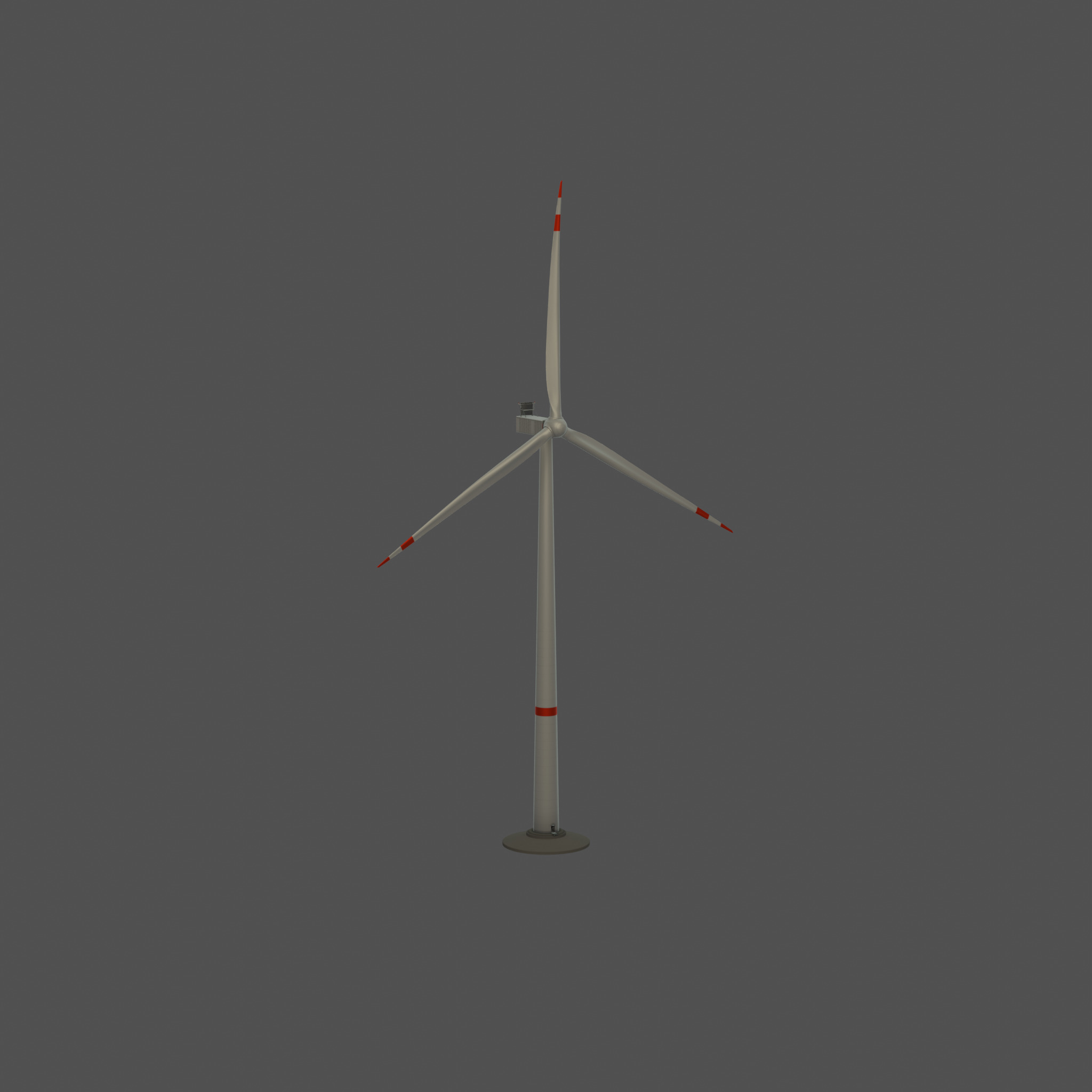 Wind-turbine with foundation V1 H-138 RD 162 m Low-poly 3D model_37