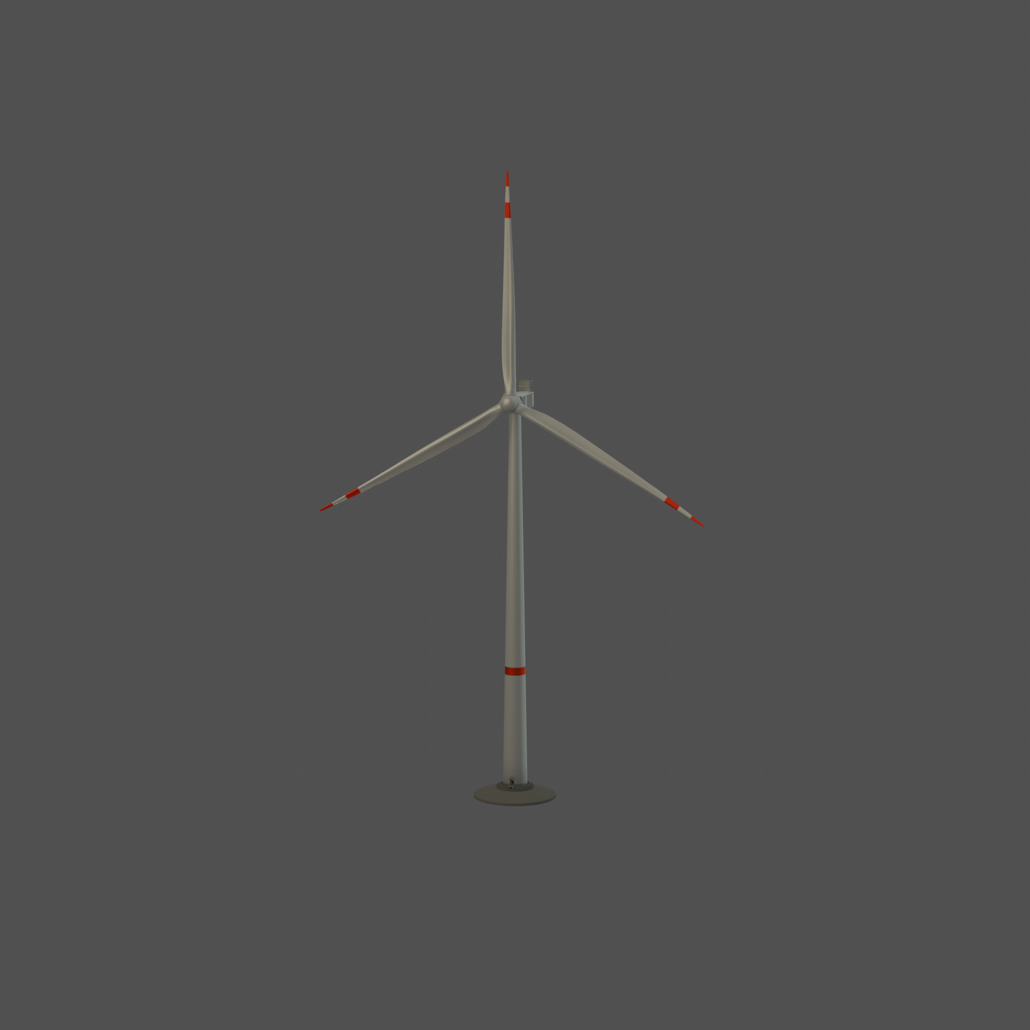 Wind-turbine with foundation V1 H-138 RD 162 m Low-poly 3D model_66