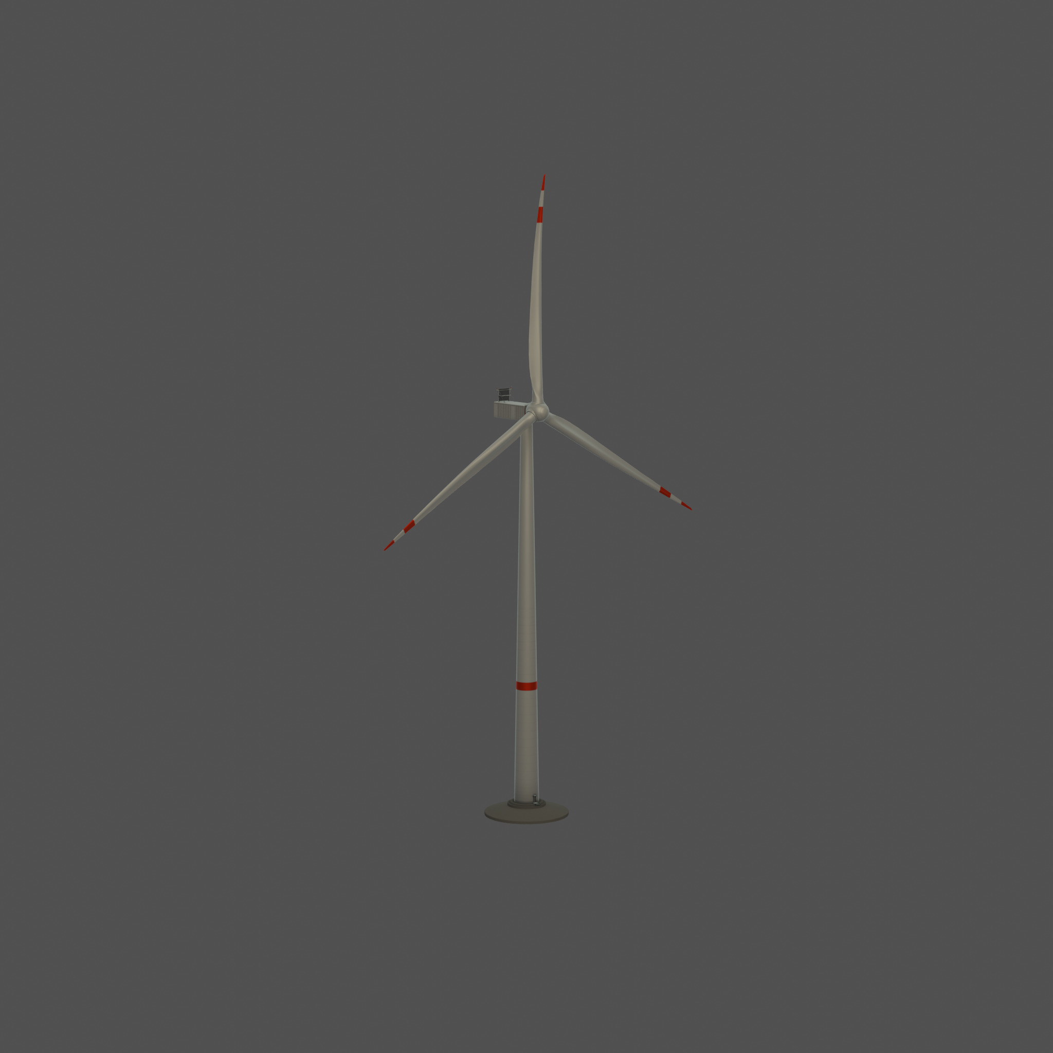 Wind-turbine with foundation V1 H-138 RD 162 m Low-poly 3D model_64