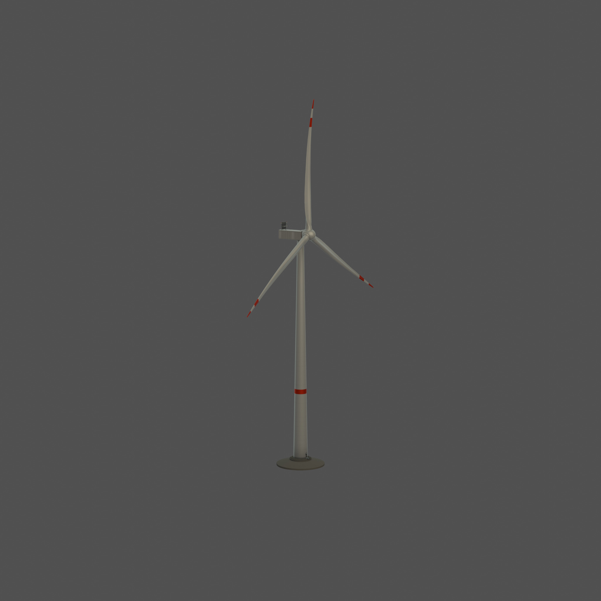 Wind-turbine with foundation V1 H-138 RD 162 m Low-poly 3D model_40