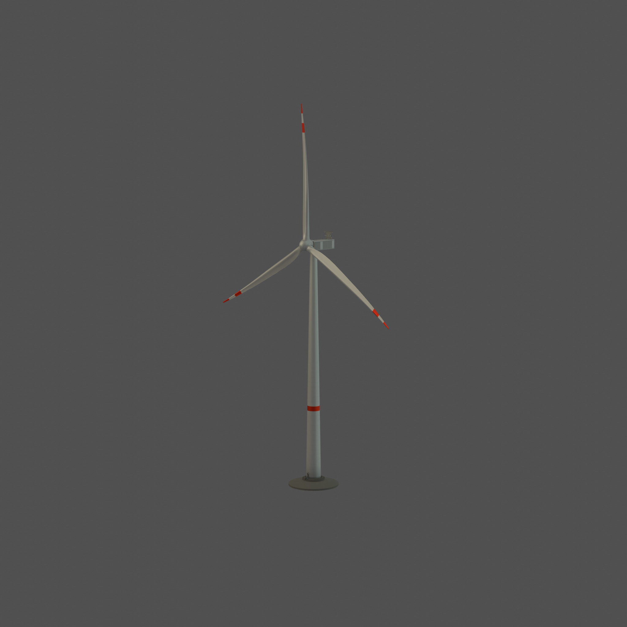Wind-turbine with foundation V1 H-138 RD 162 m Low-poly 3D model_57