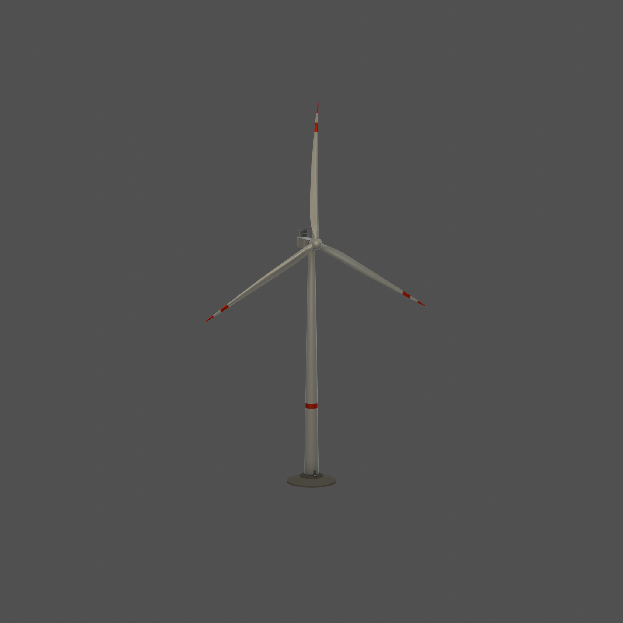 Wind-turbine with foundation V1 H-138 RD 162 m Low-poly 3D model_36