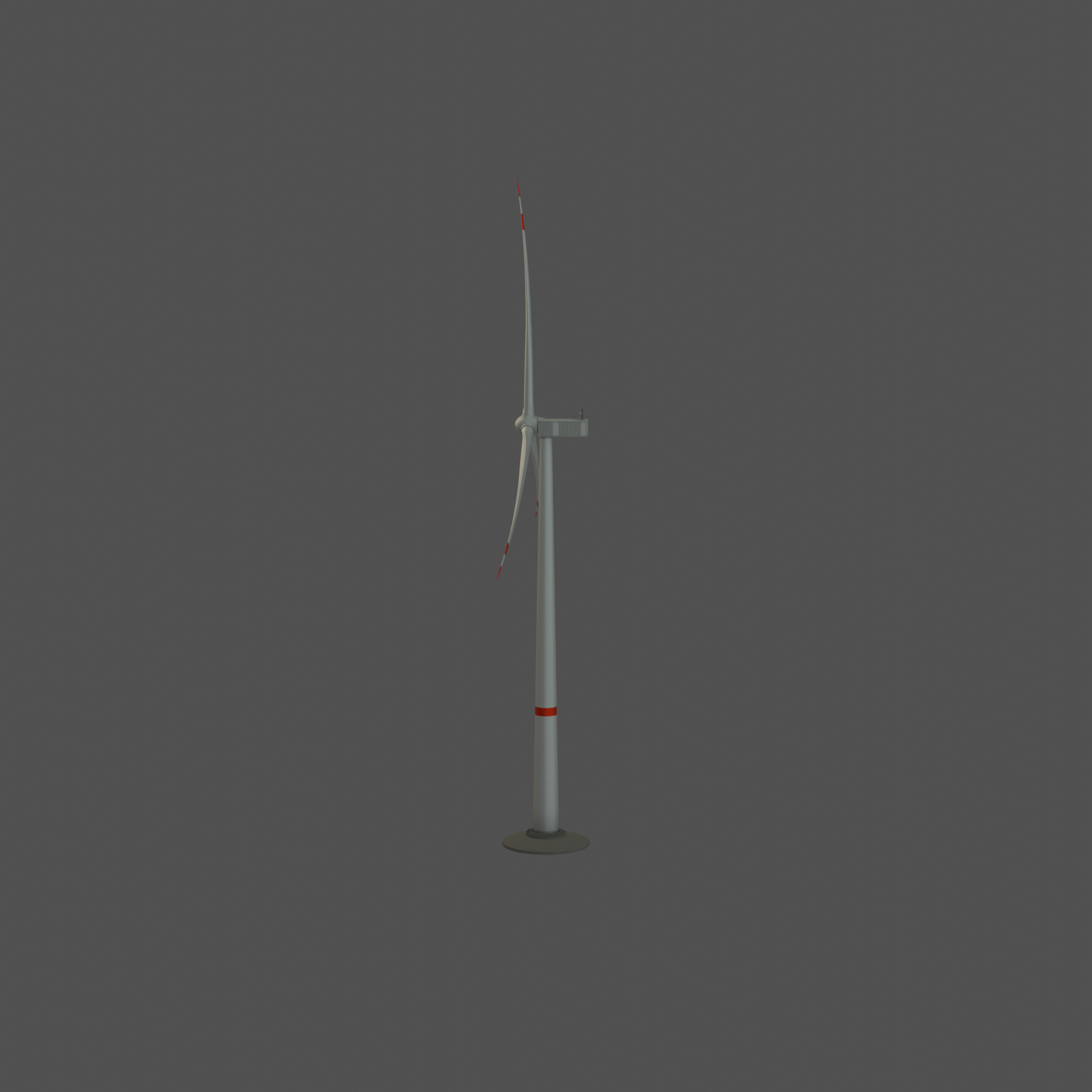 Wind-turbine with foundation V1 H-138 RD 162 m Low-poly 3D model_61