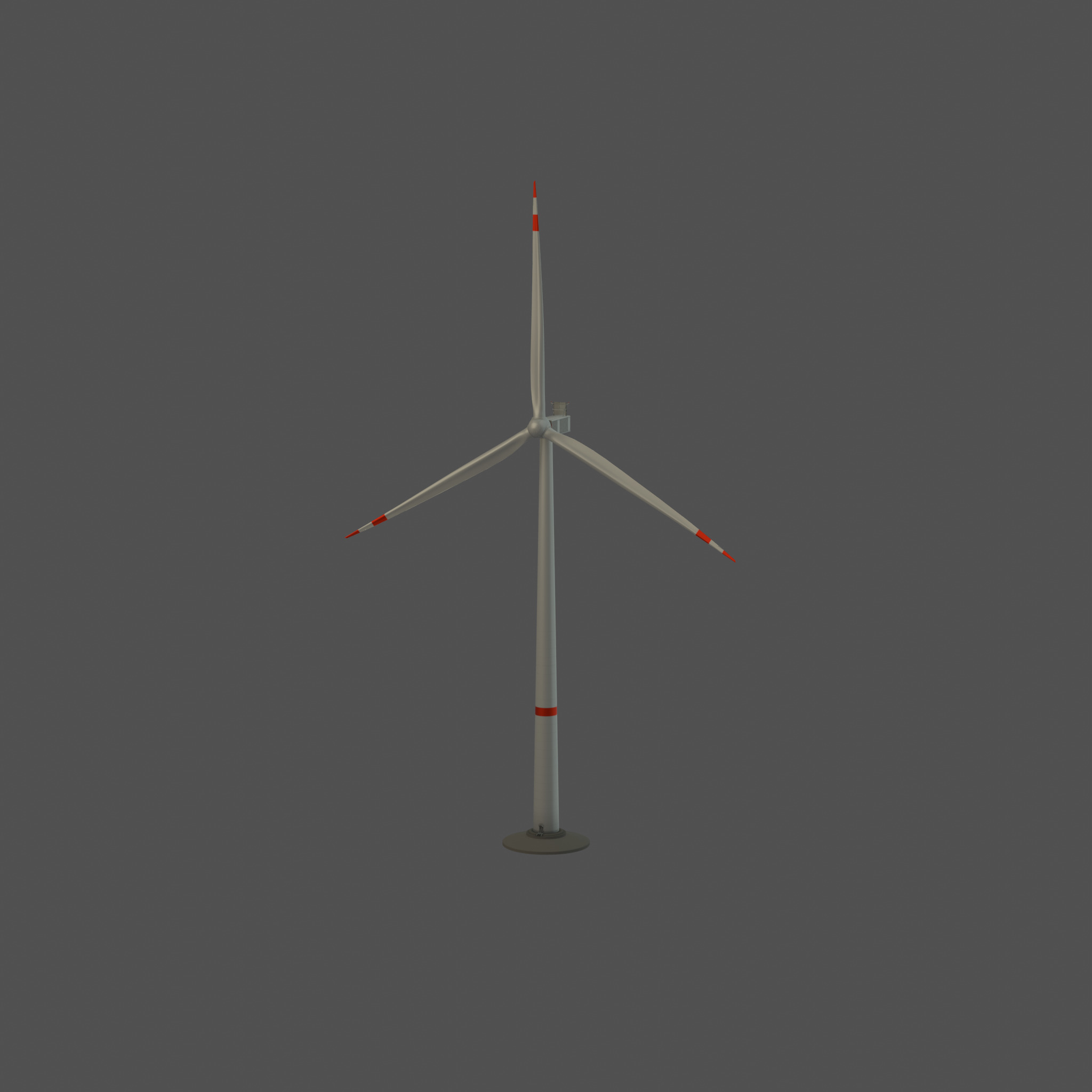 Wind-turbine with foundation V1 H-138 RD 162 m Low-poly 3D model_28