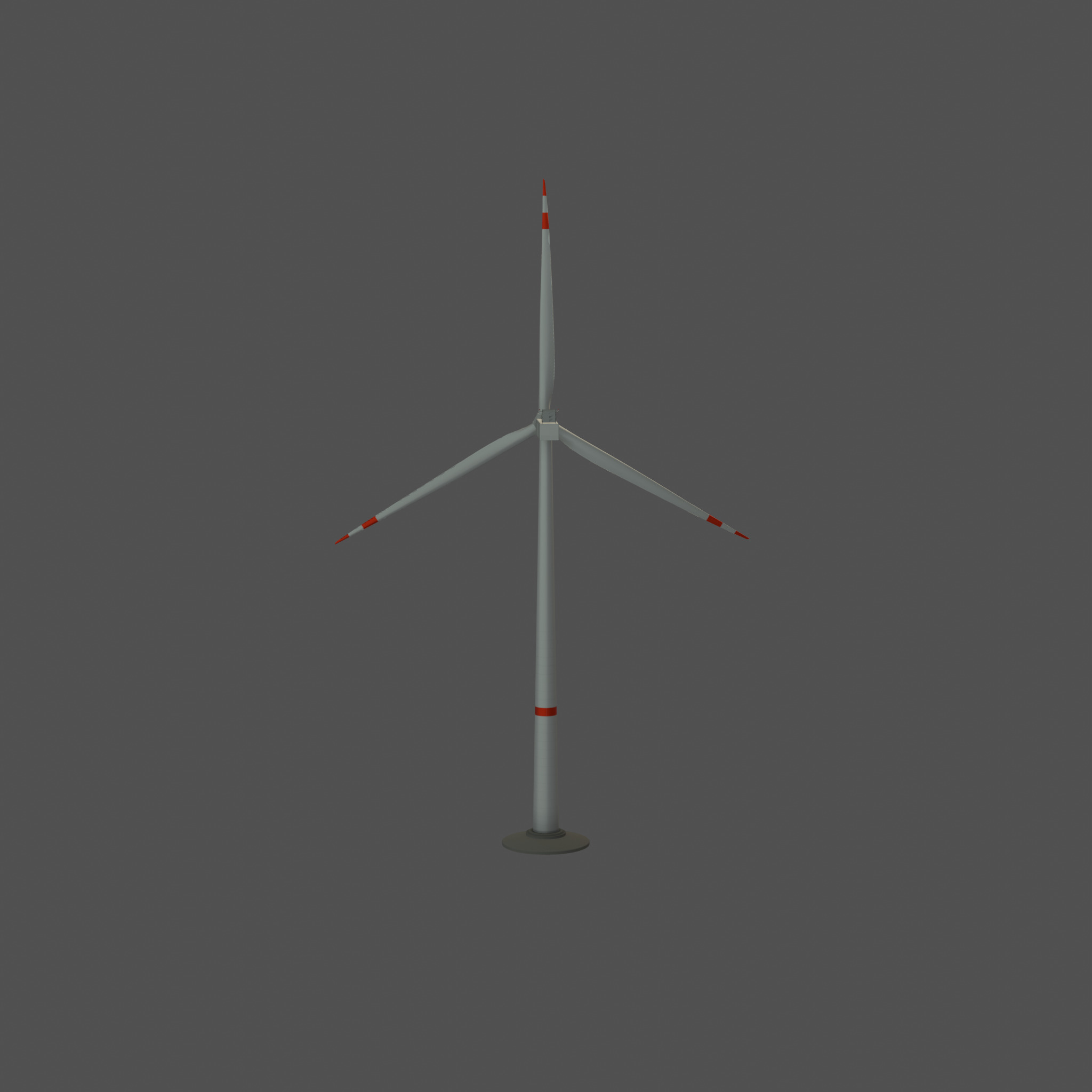 Wind-turbine with foundation V1 H-138 RD 162 m Low-poly 3D model_38