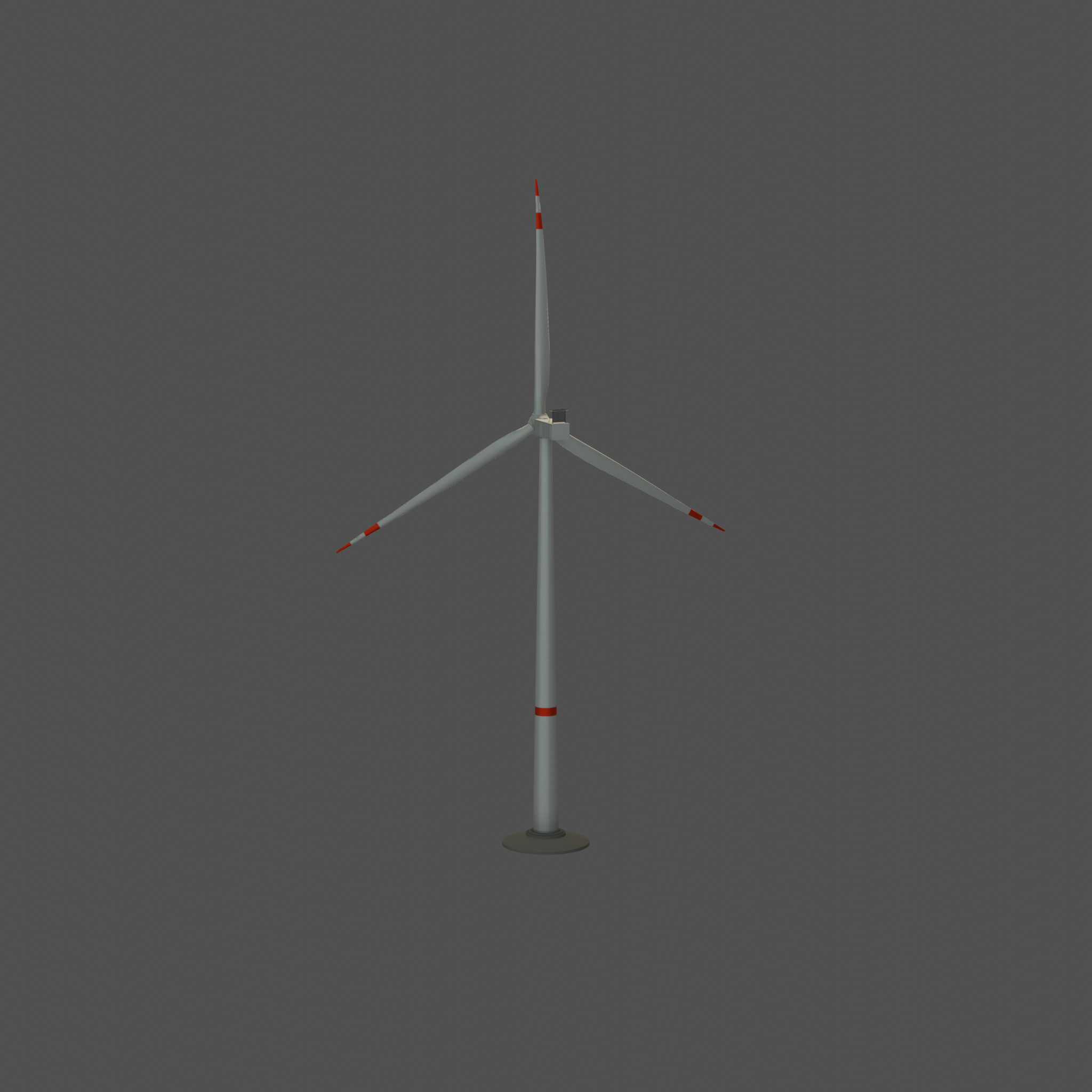 Wind-turbine with foundation V1 H-138 RD 162 m Low-poly 3D model_49