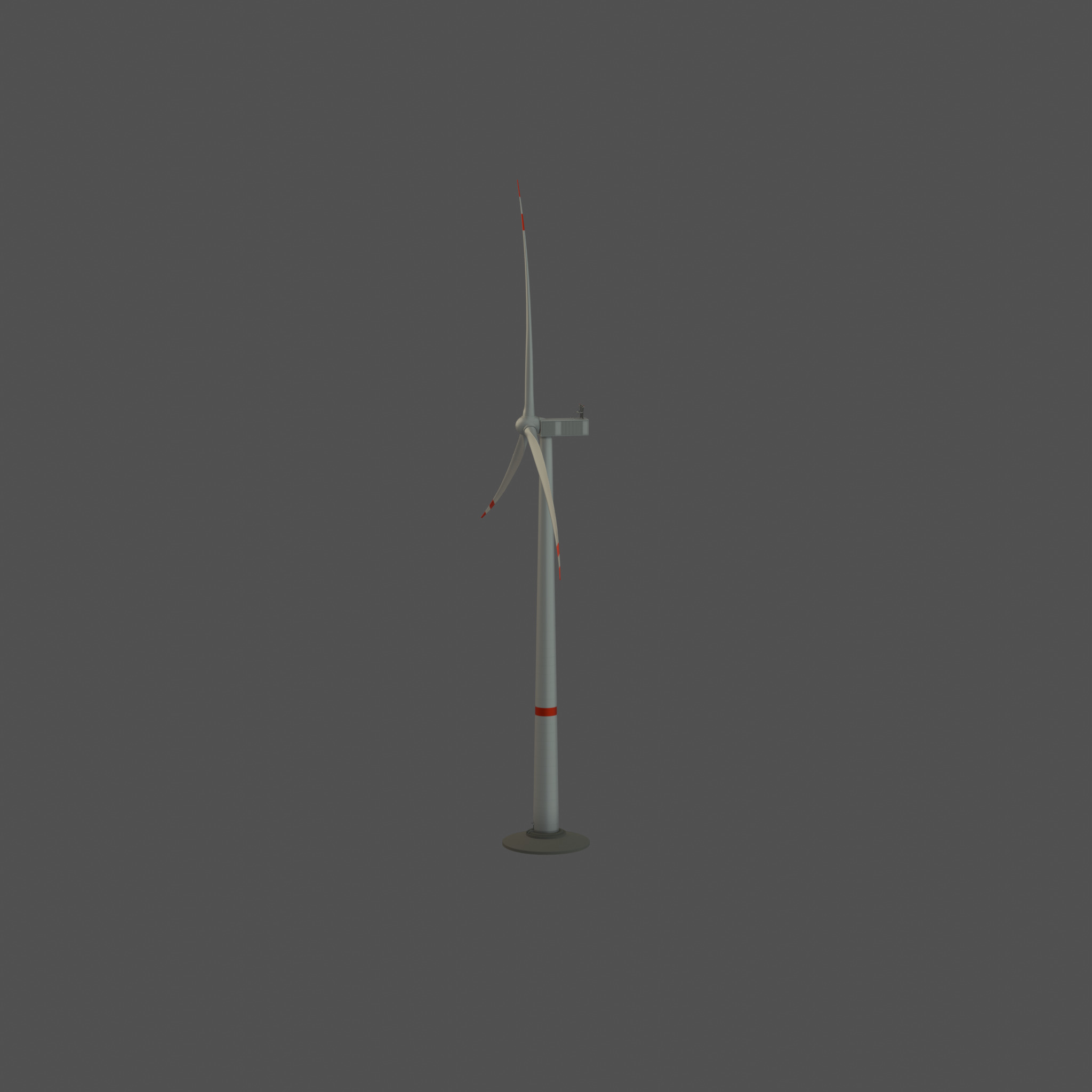 Wind-turbine with foundation V1 H-138 RD 162 m Low-poly 3D model_46