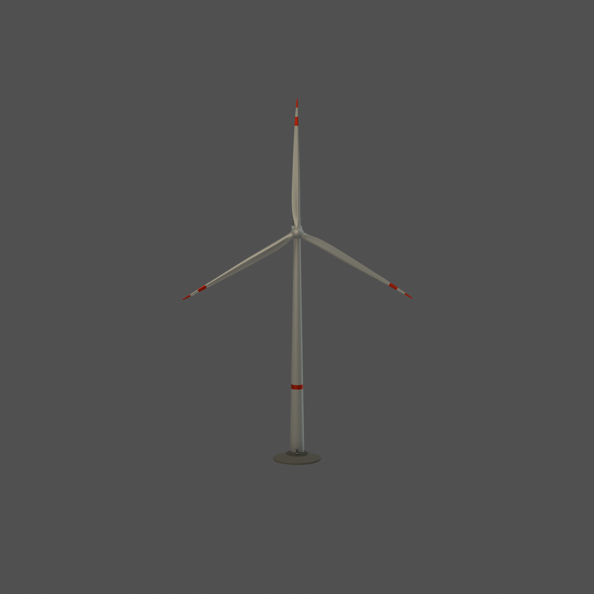 Wind-turbine with foundation V1 H-138 RD 162 m Low-poly 3D model_44