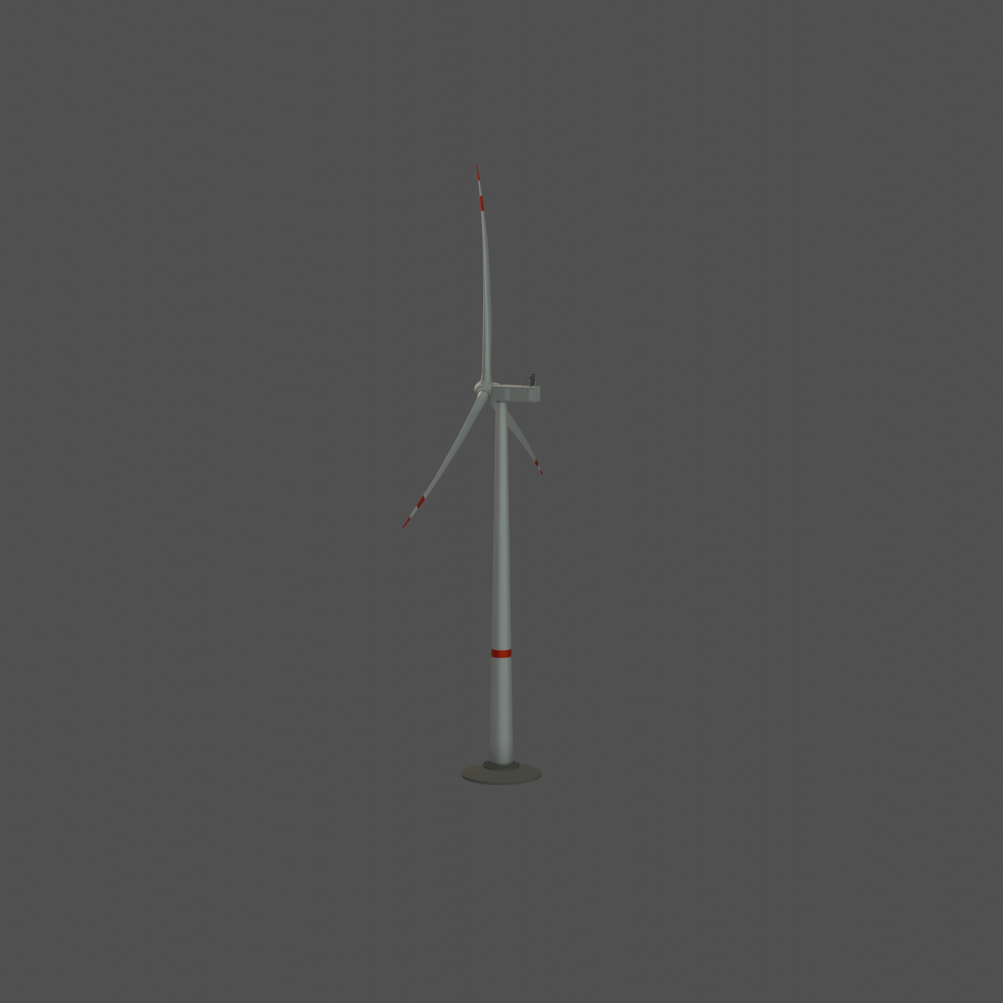 Wind-turbine with foundation V1 H-138 RD 162 m Low-poly 3D model_21