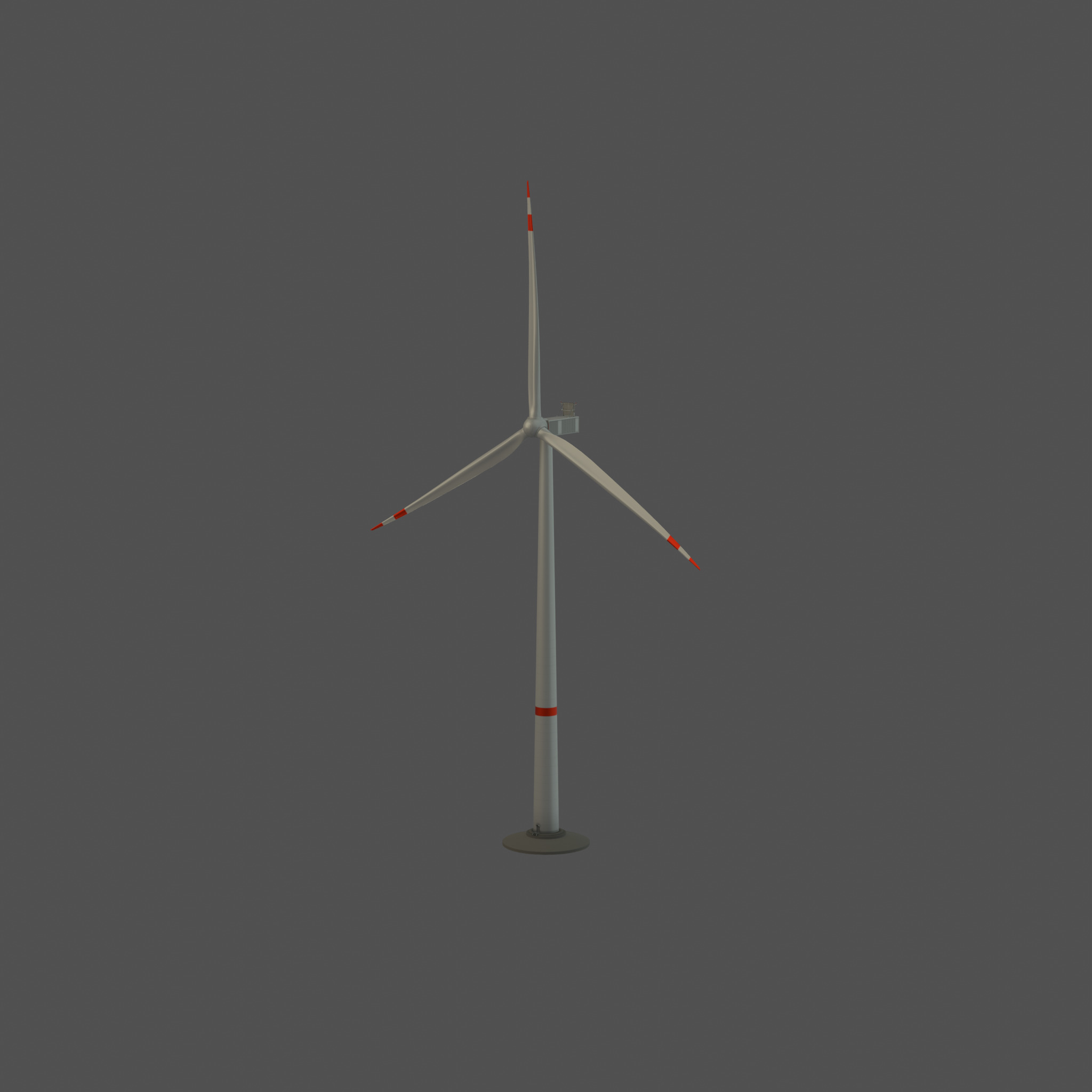 Wind-turbine with foundation V1 H-138 RD 162 m Low-poly 3D model_51