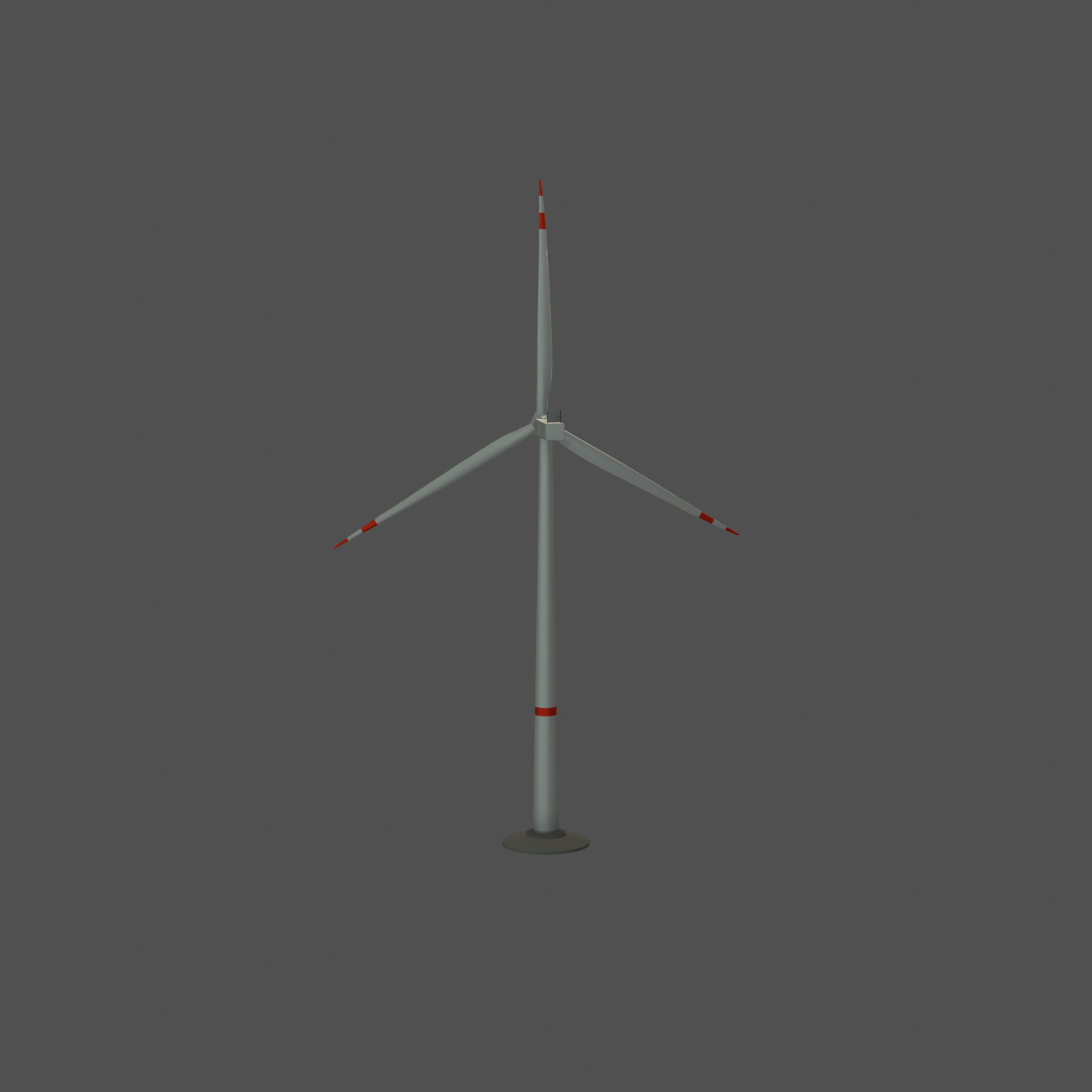 Wind-turbine with foundation V1 H-138 RD 162 m Low-poly 3D model_25