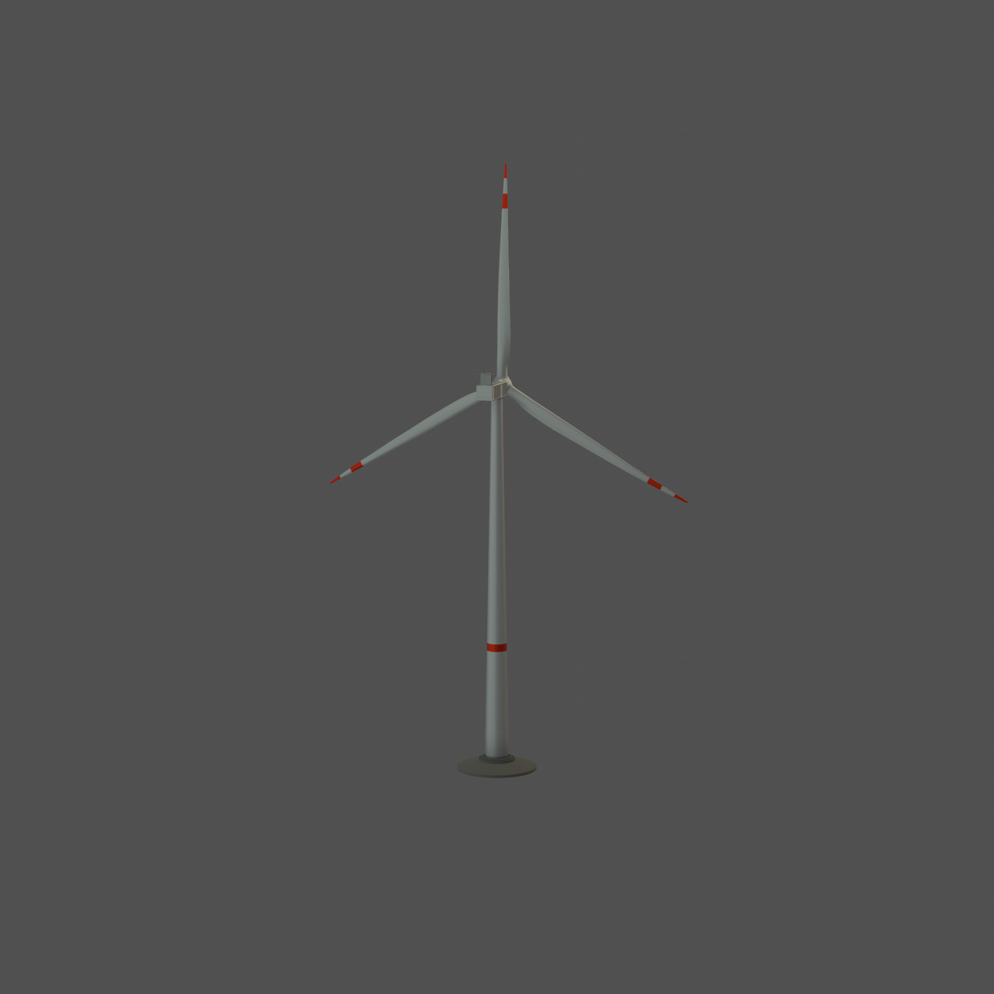 Wind-turbine with foundation V1 H-138 RD 162 m Low-poly 3D model_24