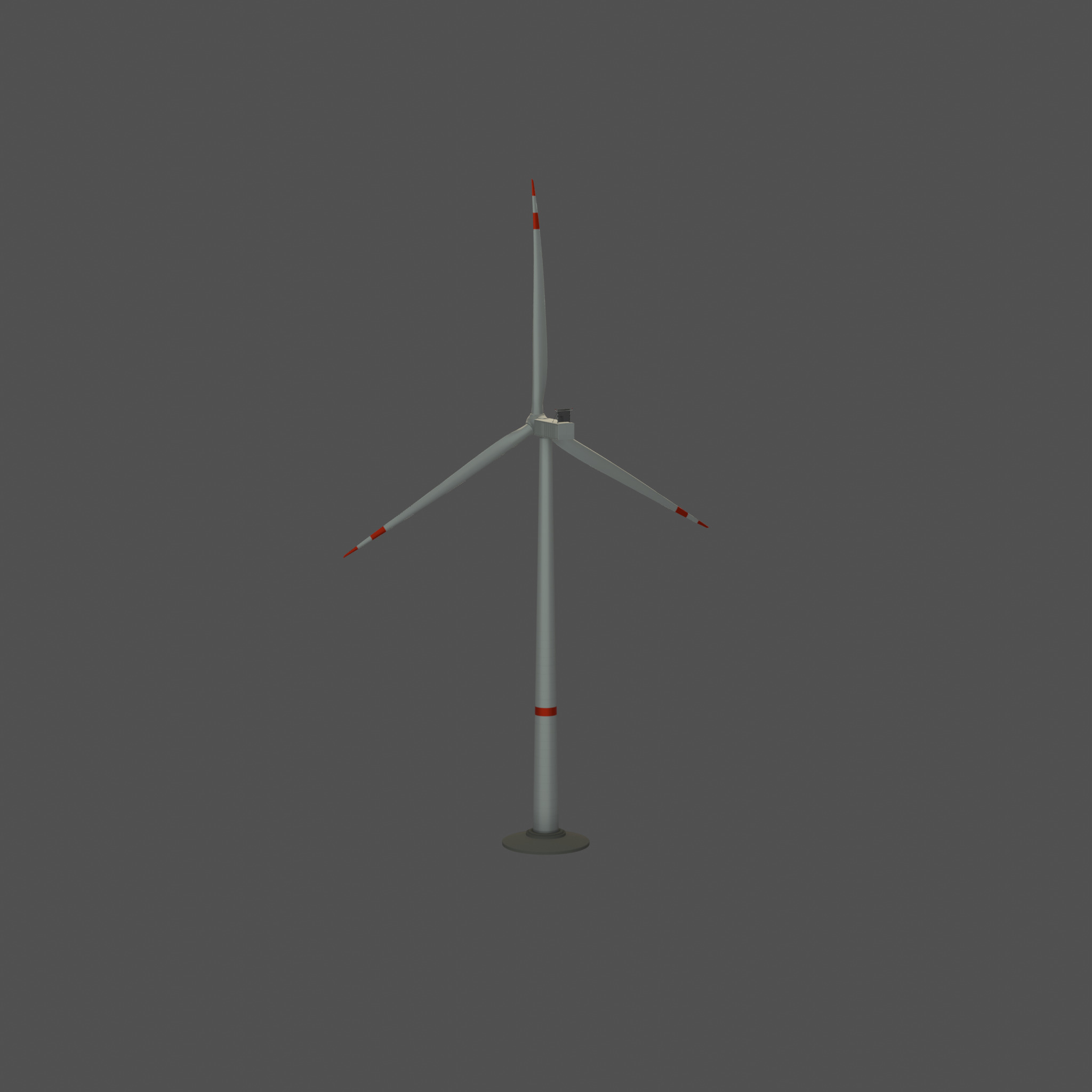 Wind-turbine with foundation V1 H-138 RD 162 m Low-poly 3D model_59