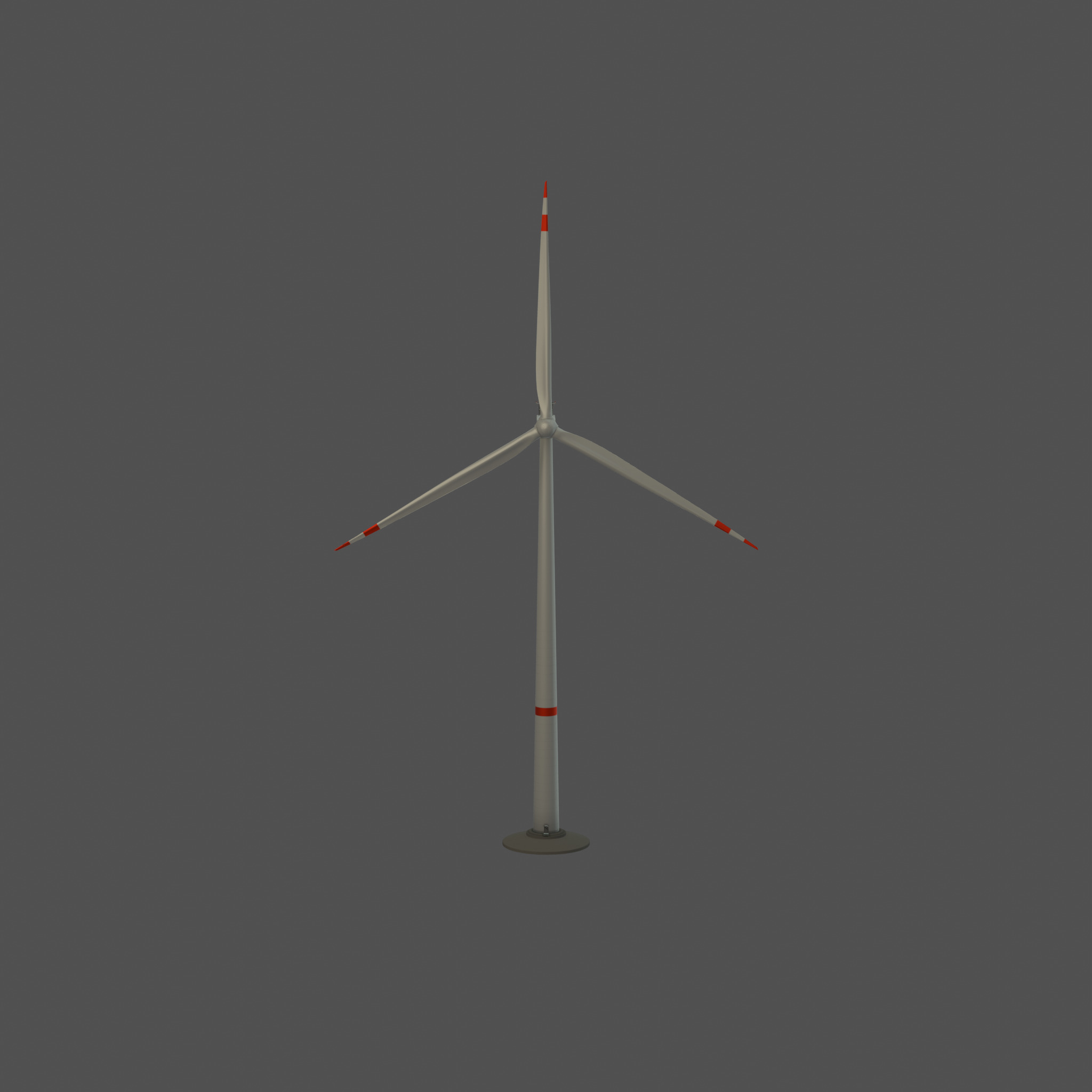 Wind-turbine with foundation V1 H-138 RD 162 m Low-poly 3D model_29