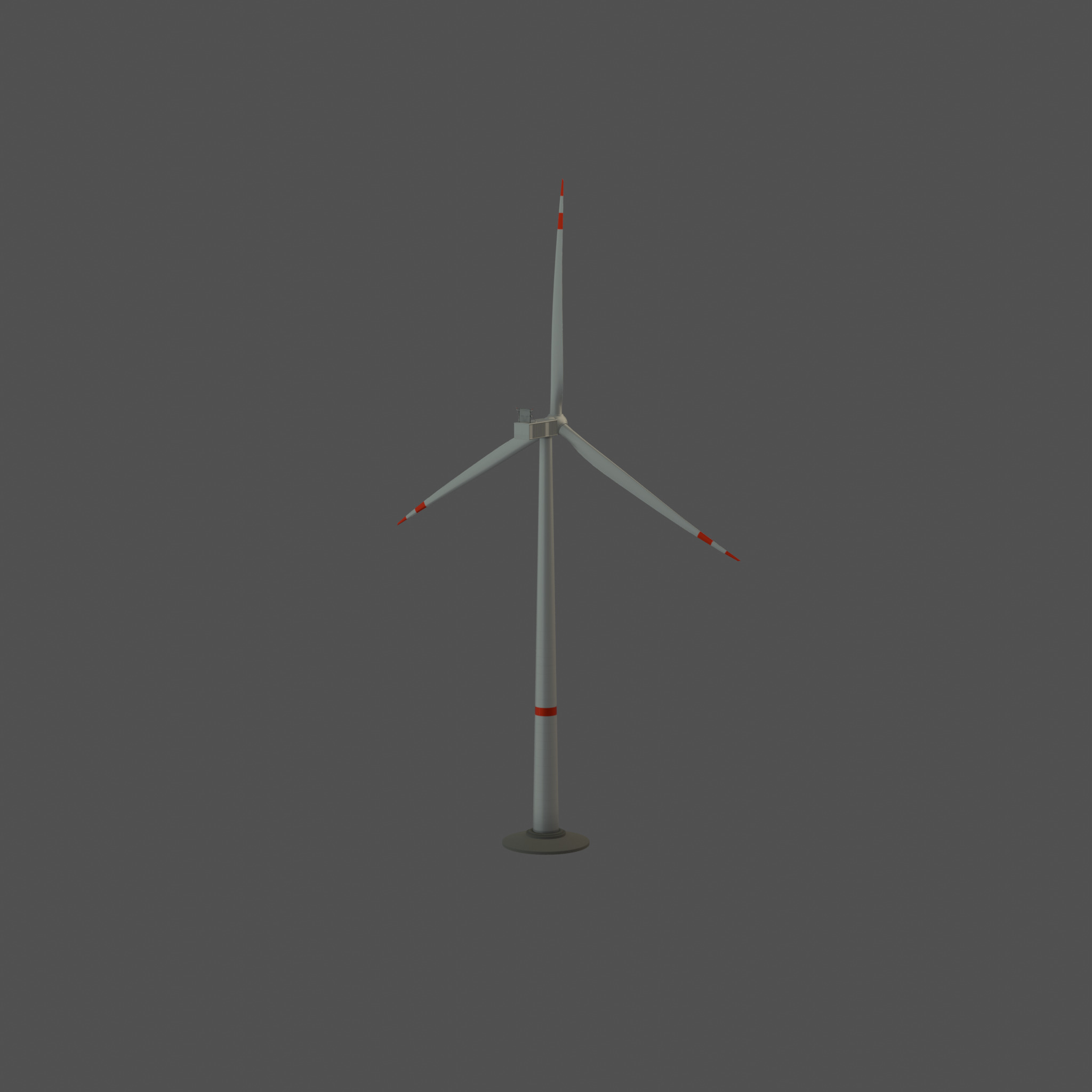 Wind-turbine with foundation V1 H-138 RD 162 m Low-poly 3D model_23