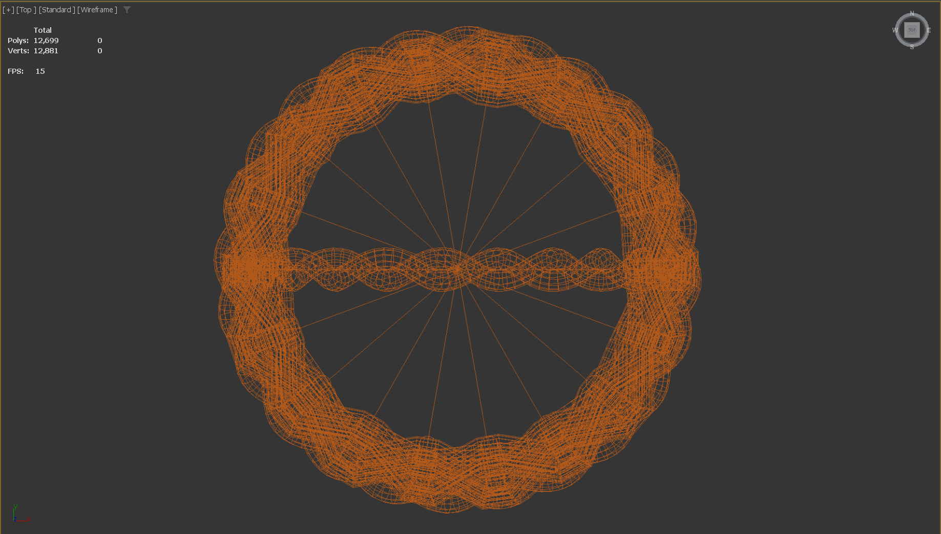 Stylized Wicker Basket Low-poly 3D model_12