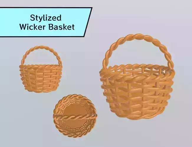 Stylized Wicker Basket