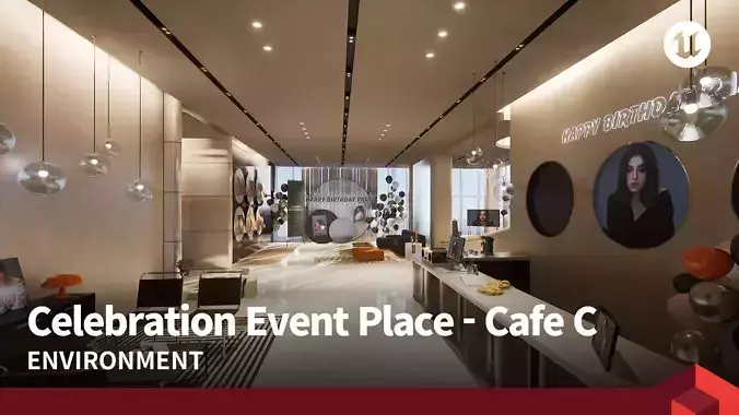 Celebration Event Place - Cafe C 3D model