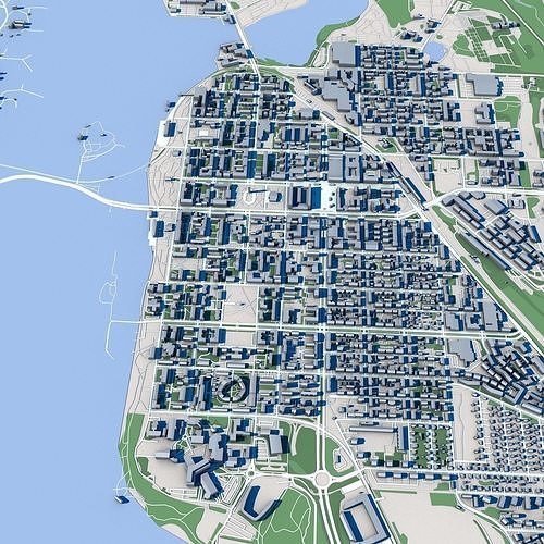 Vaasa City Finland 3D model