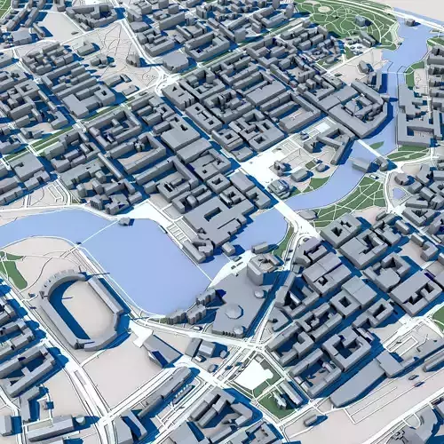Tampere City Finland 3D model