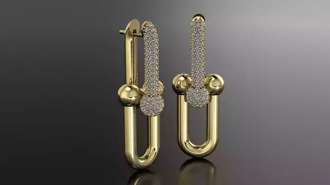  EARRINGS 3DM STL OBJ model for 3D printing and CNC