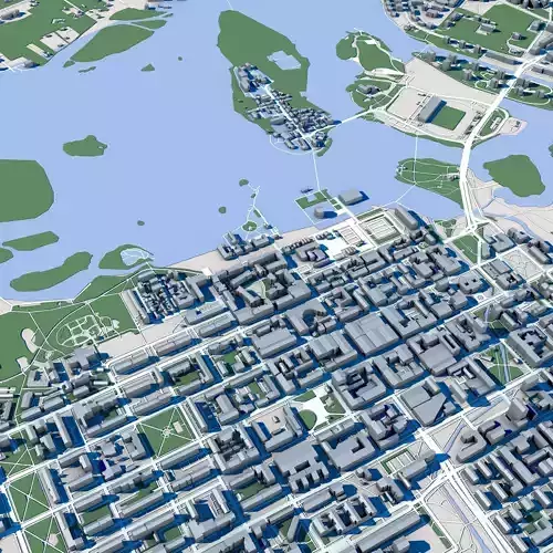 Oulu City Finland 3D model