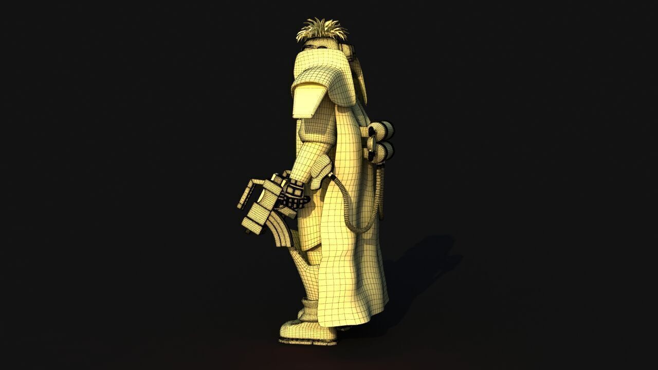 Futuristic Soldier version 2 3D model_19