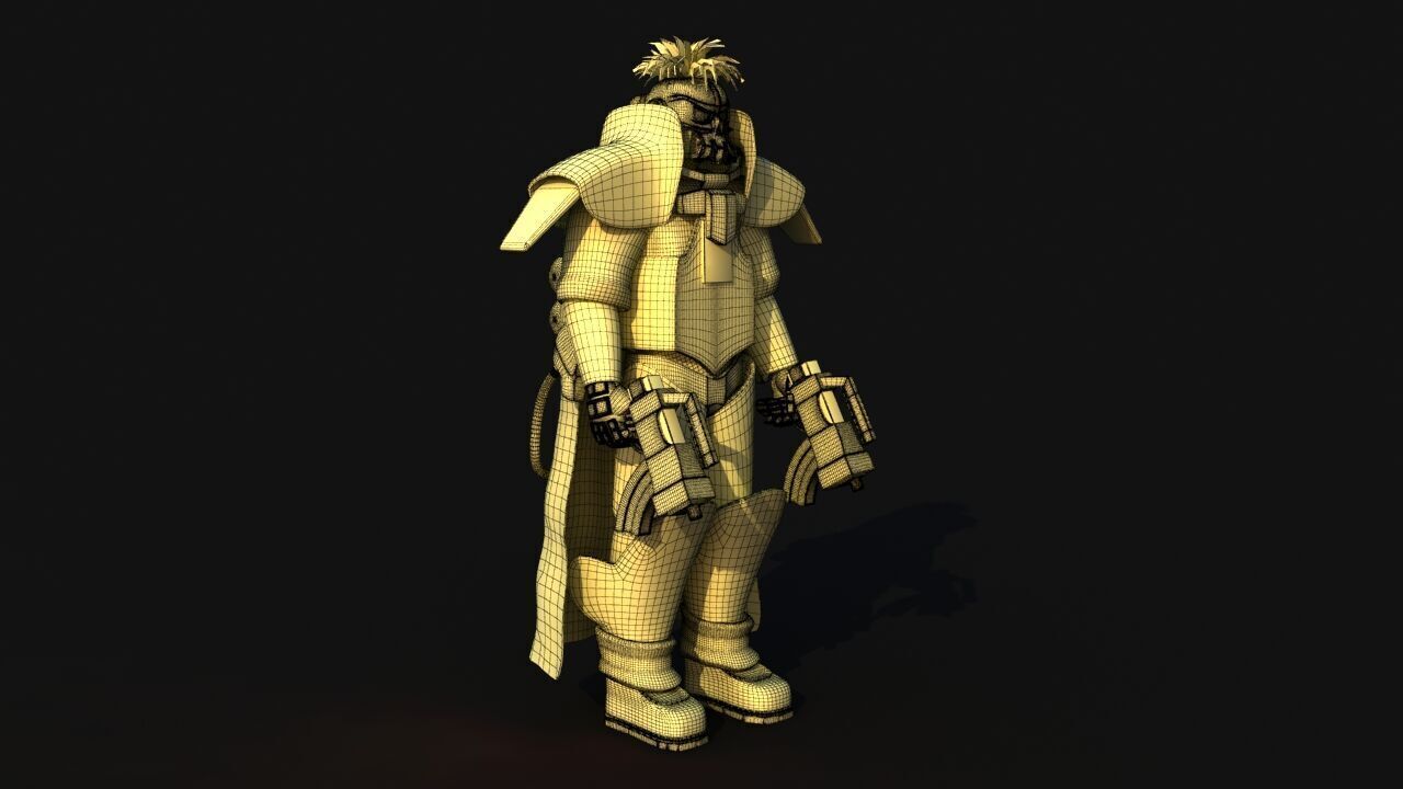 Futuristic Soldier version 2 3D model_26