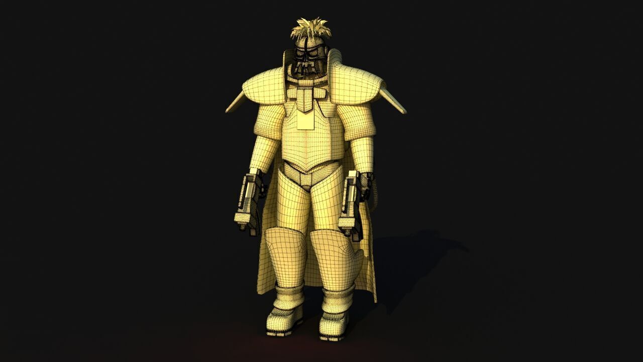 Futuristic Soldier version 2 3D model_16