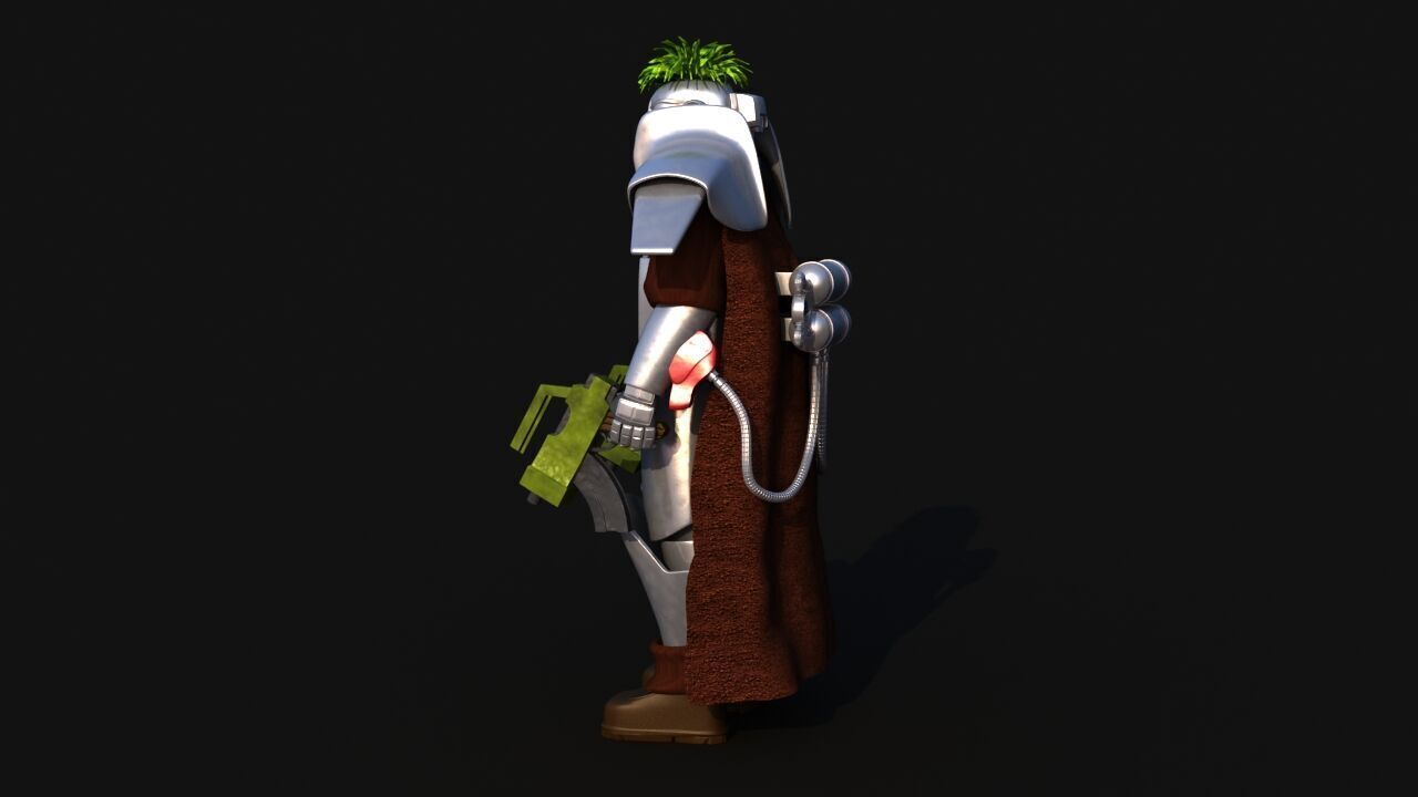 Futuristic Soldier version 2 3D model_4