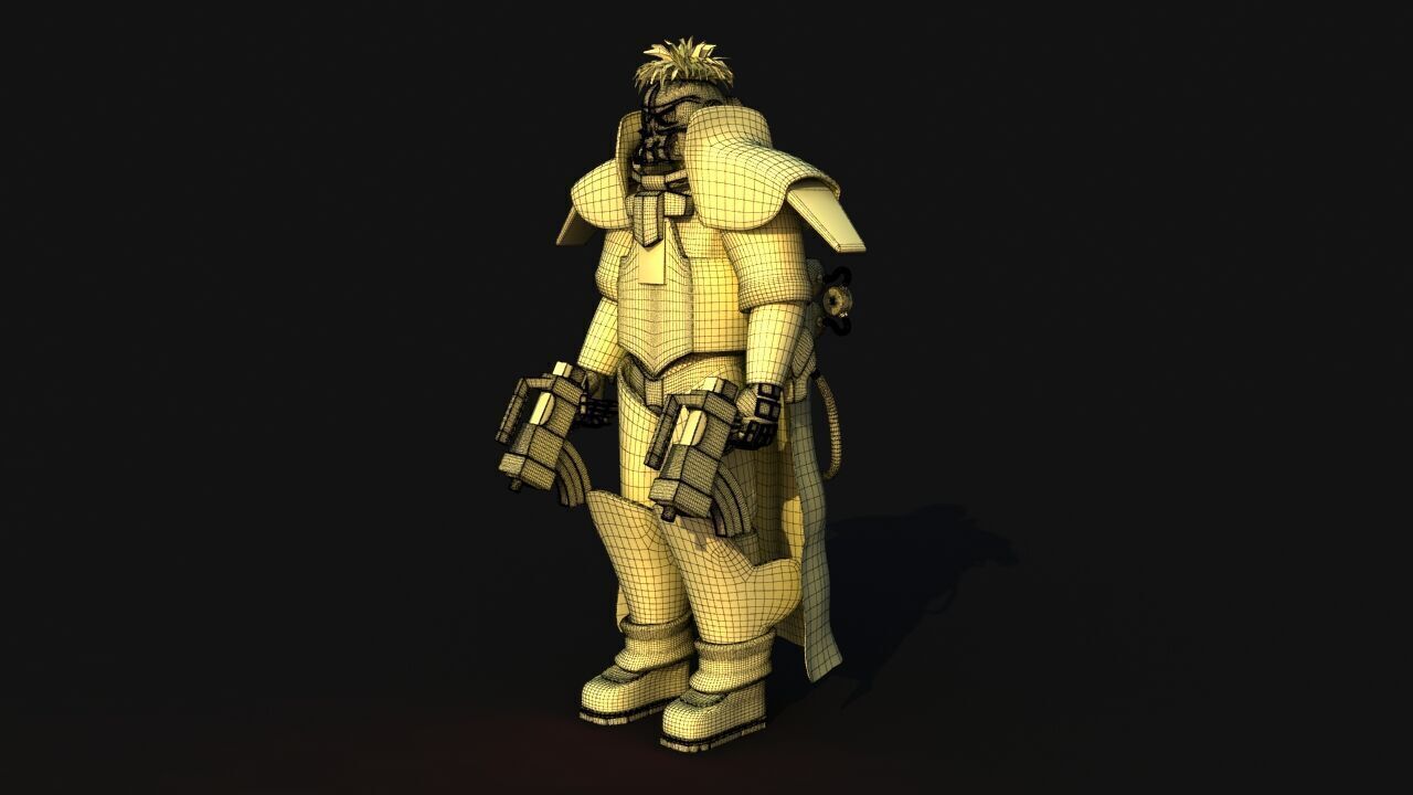 Futuristic Soldier version 2 3D model_17