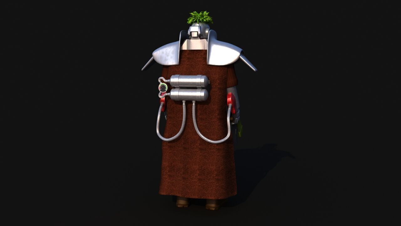 Futuristic Soldier version 2 3D model_7