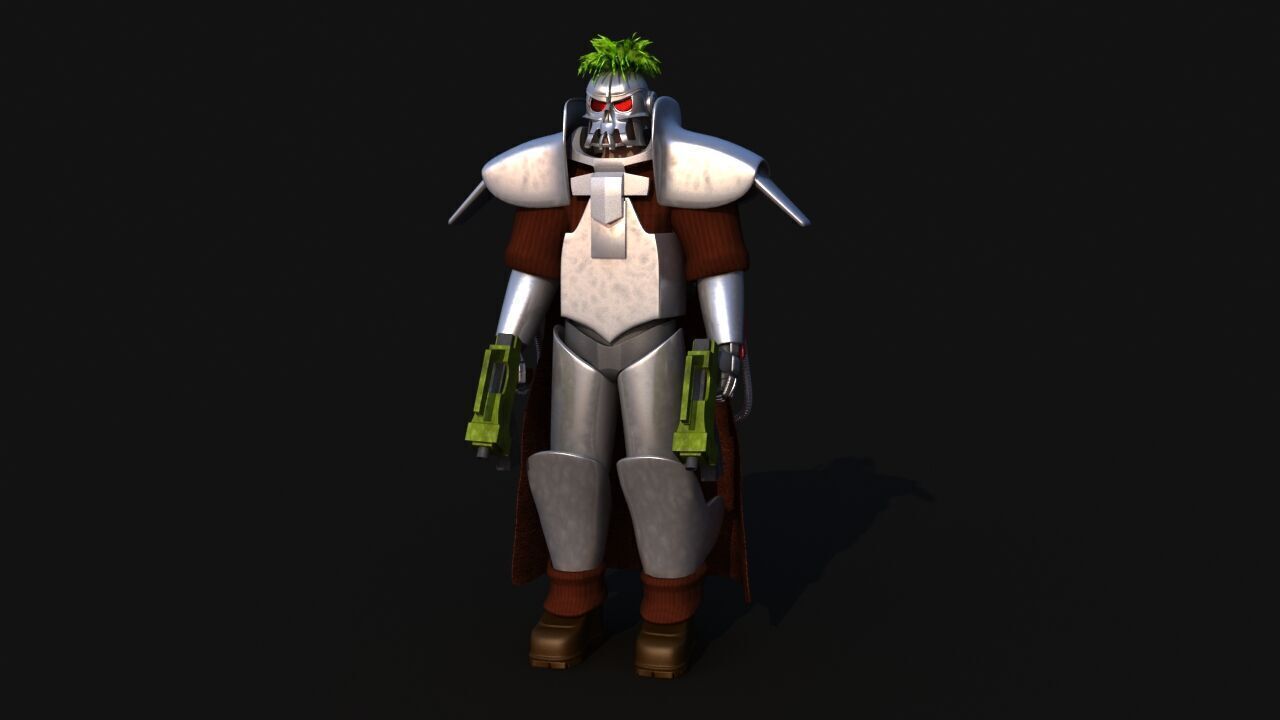 Futuristic Soldier version 2 3D model_1