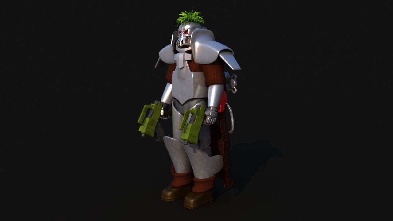 Futuristic Soldier version 2 3D model_2