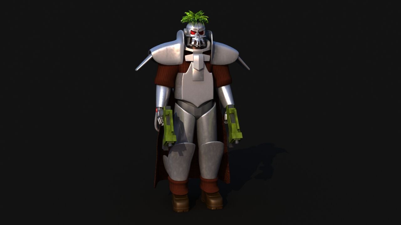 Futuristic Soldier version 2 3D model_12
