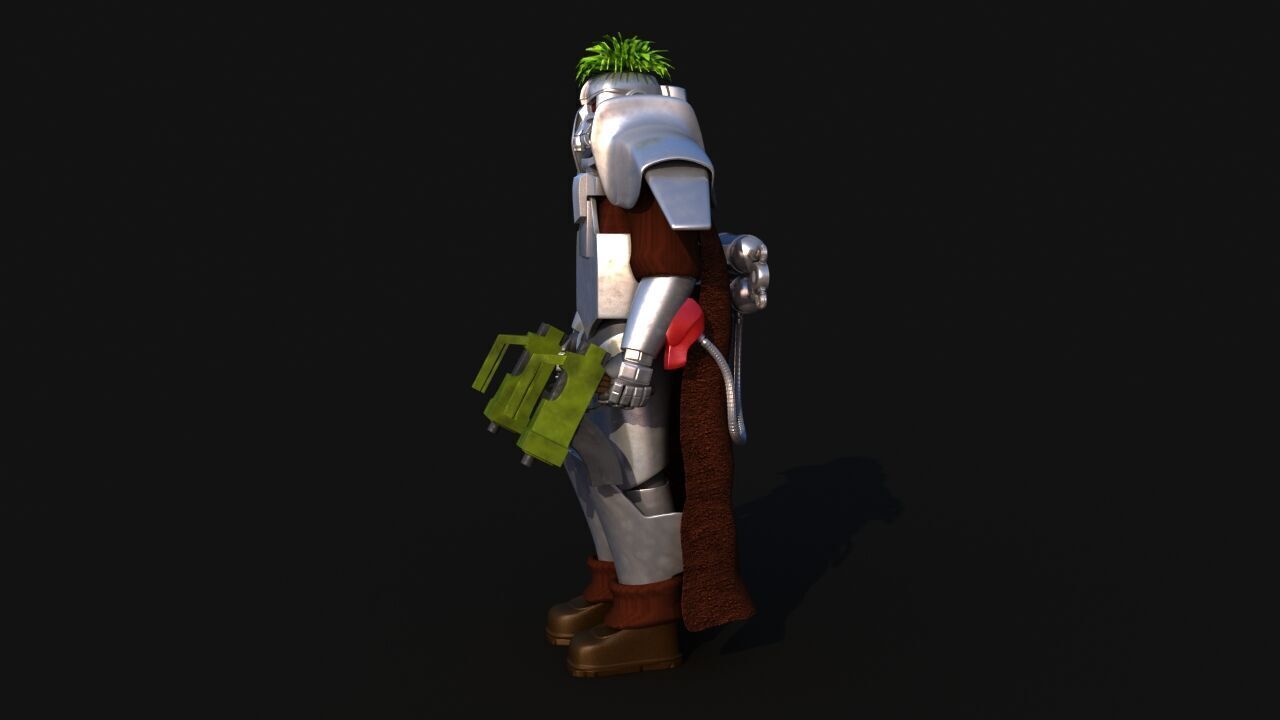 Futuristic Soldier version 2 3D model_3