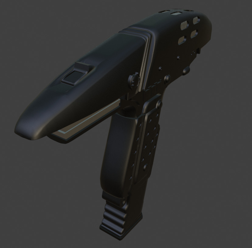 Star Trek Assualt Phaser Low-poly 3D model_2