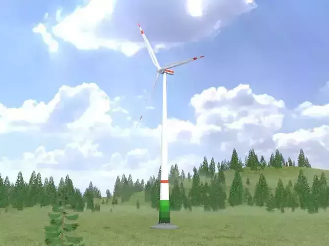 Wind-turbine with foundation E1 H-160 RD 138 m
