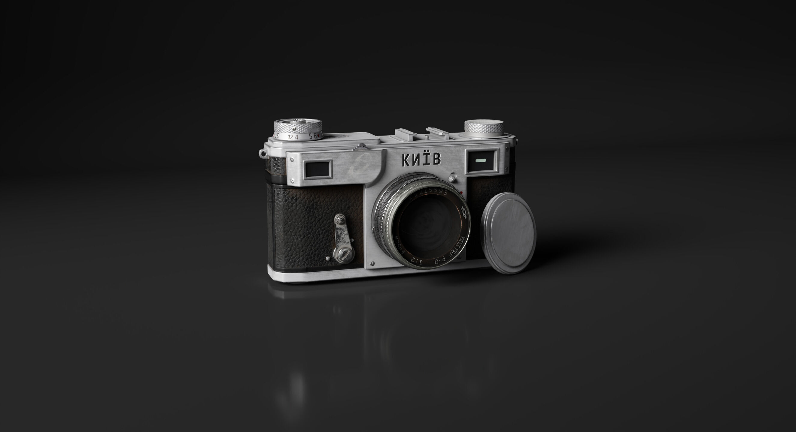 Vintage Game-Ready Camera Low-poly 3D model_2